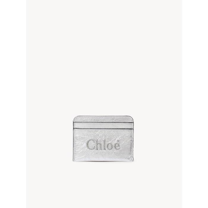 Chloe o1loc1c0425 CHC23 Size: OS / Sense Card Holder in Silver Size ONE SIZE - 1 Thumbnail