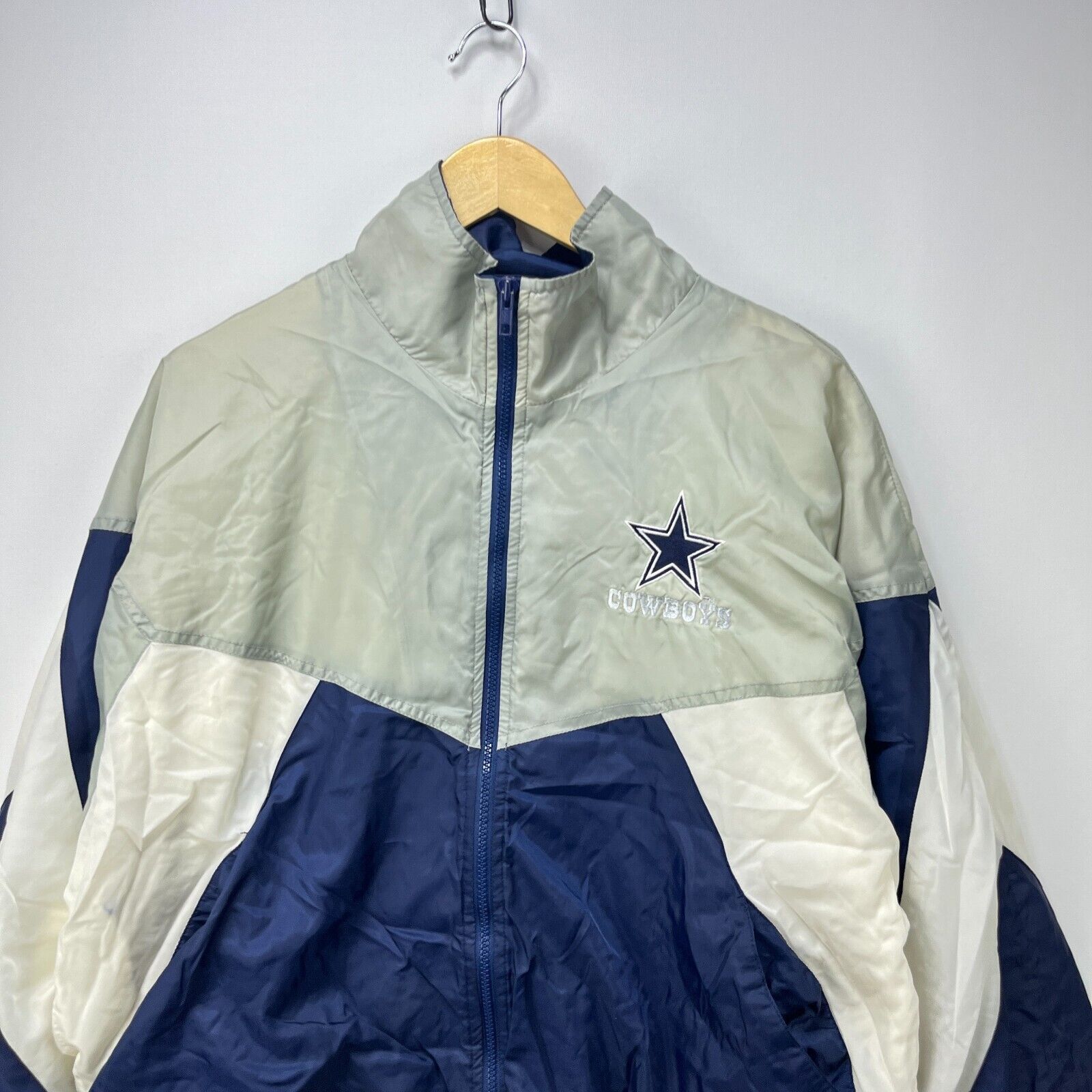NFL × Vintage Vintage 90s Dallas Cowboys Windbreaker Jacket Large NFL Size US L / EU 52-54 / 3 - 2 Thumbnail