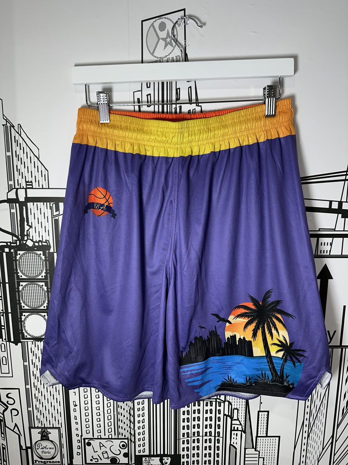 Nike RSA League Basketball Shorts South Beach purple Large Size US 34 / EU 50 - 1 Thumbnail