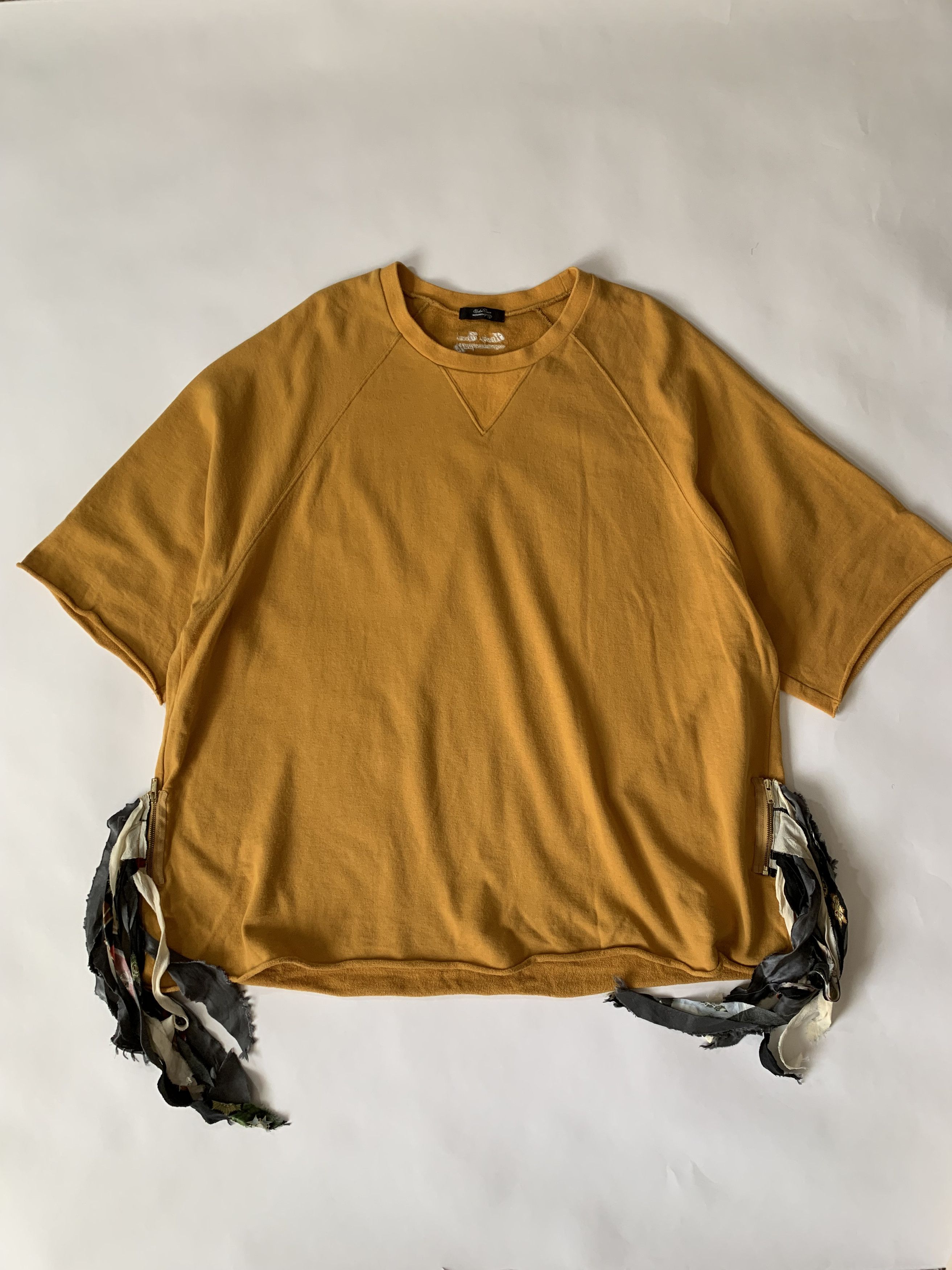 image of Undercover Ss12 Open Strings Oversize Shortsleeve Sweater in Mustard, Men's (Size XL)