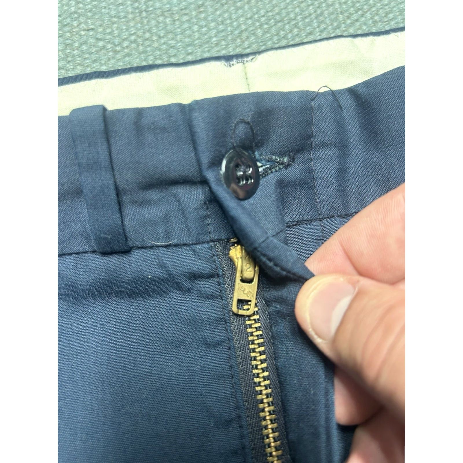 Vintage VINTAGE 70s NAVY Blue Lightweight Men Pants 36 x 30 Slacks Trousers Work Size US 36 / EU 52 - 4 Thumbnail