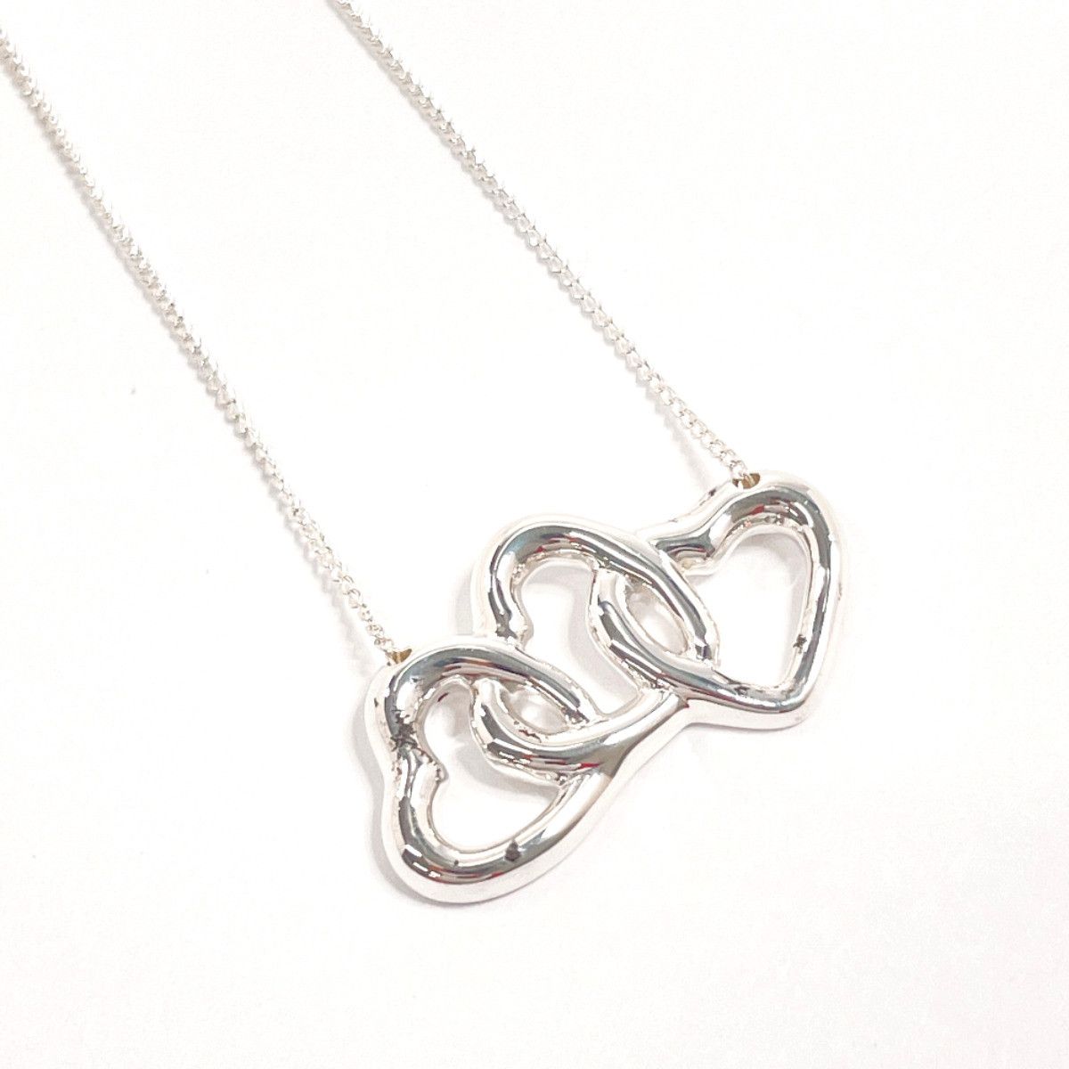 Tiffany & Co. Tiffany&Co. Triple Heart Silver 925 Necklace Metal Necklace DUTY FREE for USA