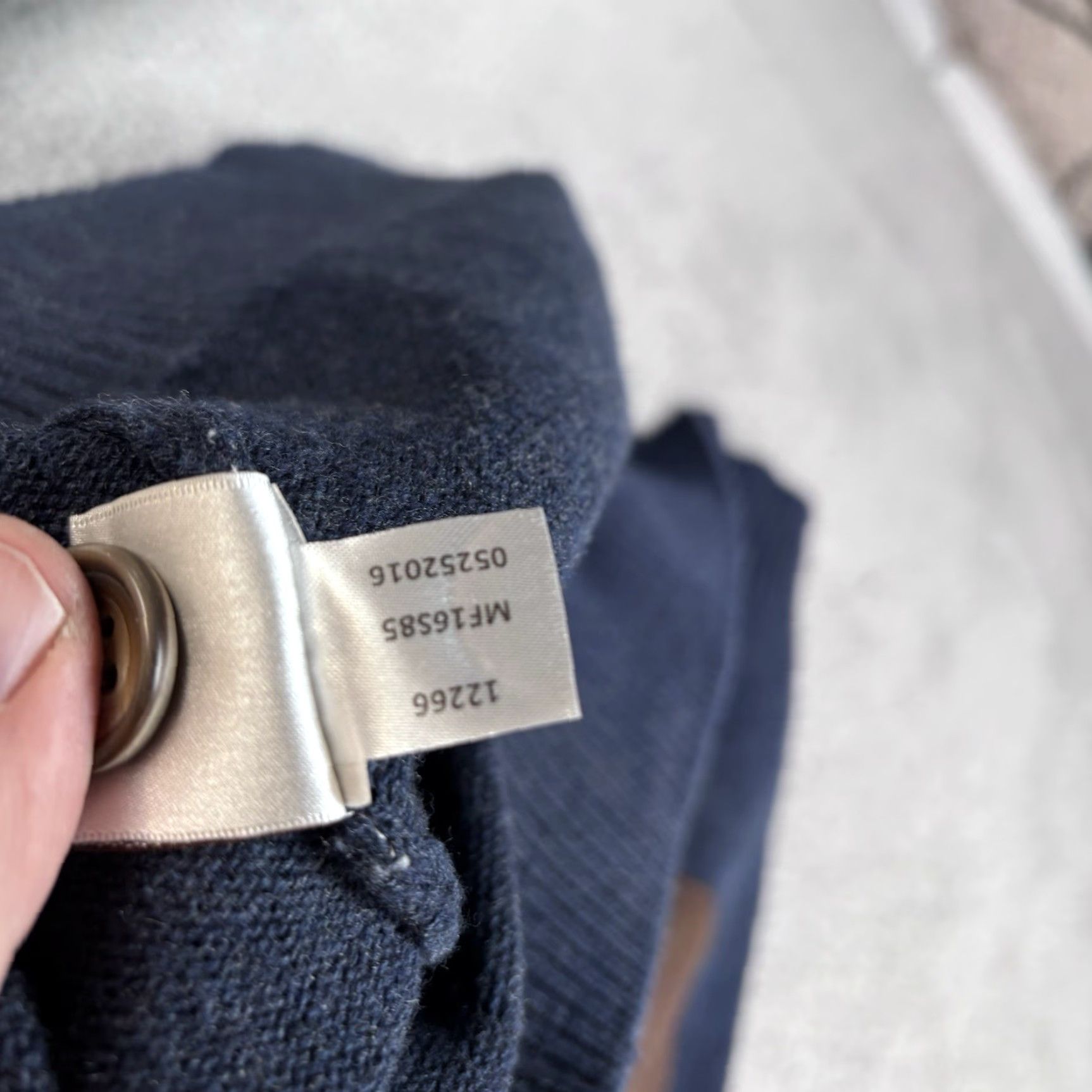 Peter Millar Peter Millar Sweater Mens 2XL Blue Merino Wool-Cotton Henley Elbow Patch Pocket Shirt Size US XXL / EU 58 / 5 - 4 Thumbnail
