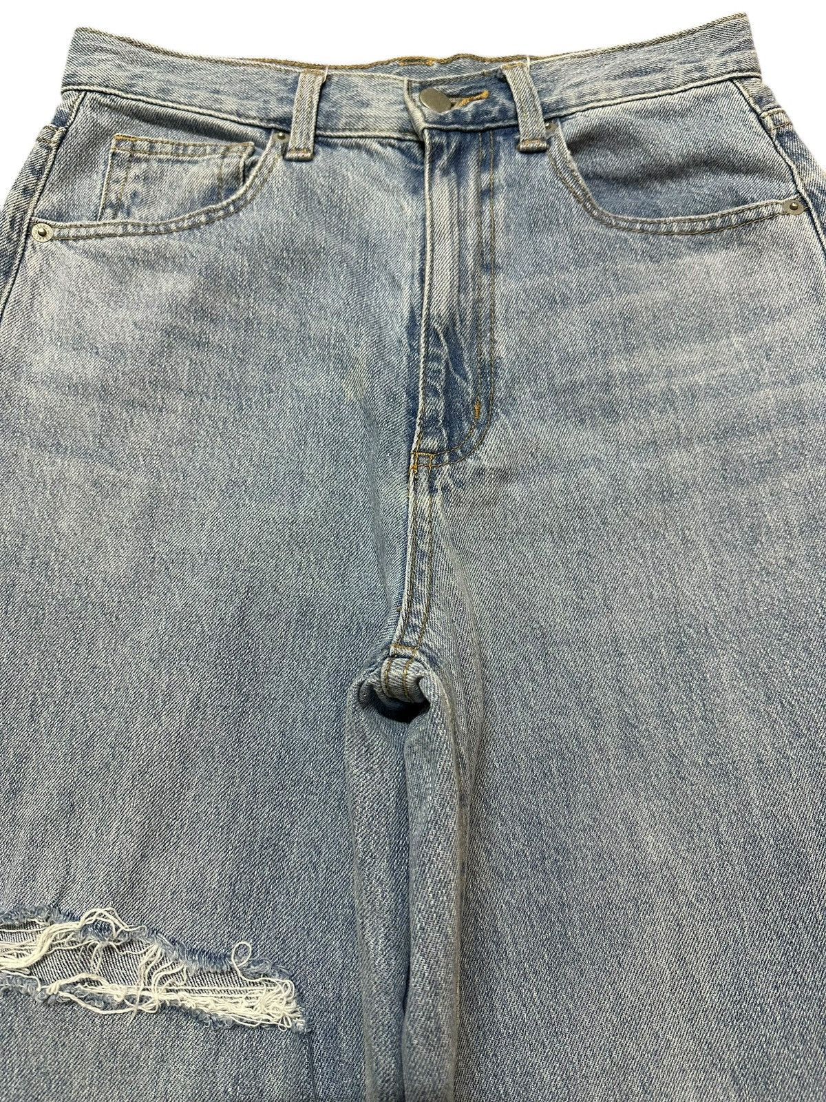 GU Vintage Japanese GU Blue Faded Wash Distressed Baggy Jeans Size US 28 / EU 44 - 3 Thumbnail