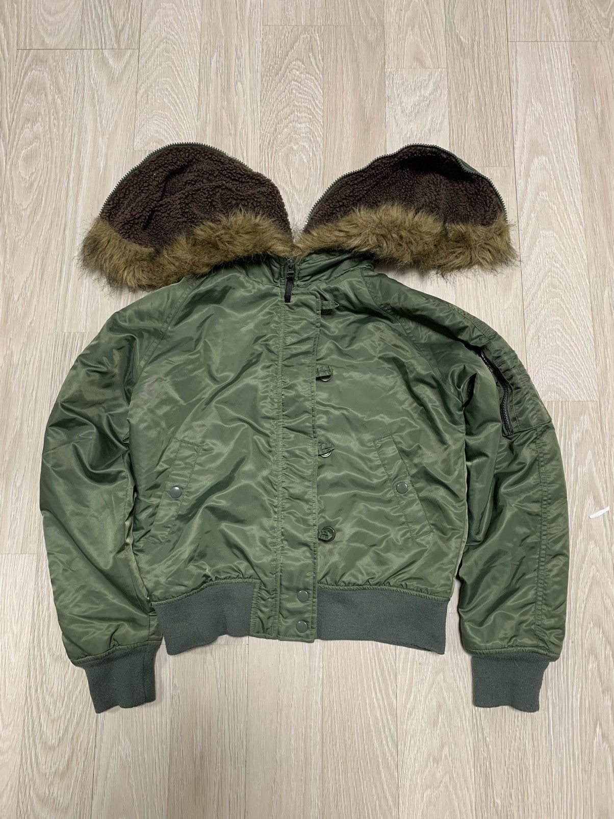 If Six Was Nine × Le Grande Bleu (L.G.B.) × Vintage Vintage faux fur bomber jacket n2b, avantgarde, y2k style Size M / US 6-8 / IT 42-44 - 5 Thumbnail