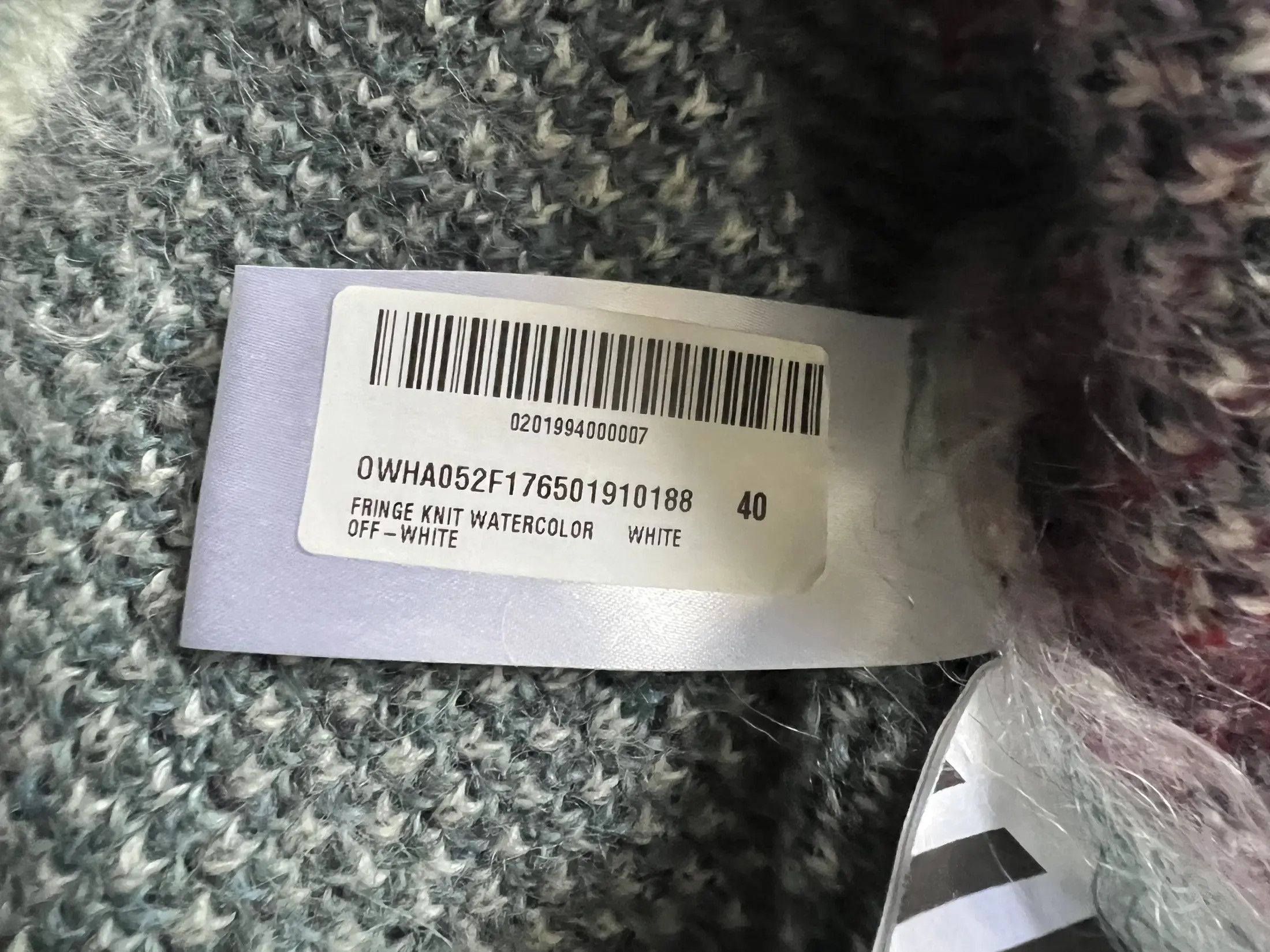 Off-White Off-white Fringe Knit Watercolor Mohair Size S / US 4 / IT 40 - 19 Thumbnail