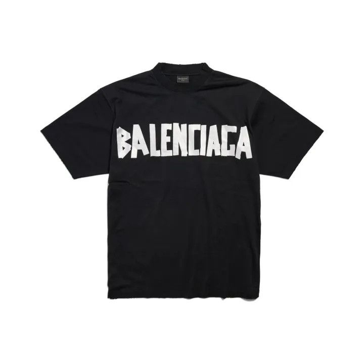 Balenciaga Balenciaga Black Logo Print Short Sleeve T-Shirt 0079 Size XS / US 0-2 / IT 36-38 - 1 Thumbnail