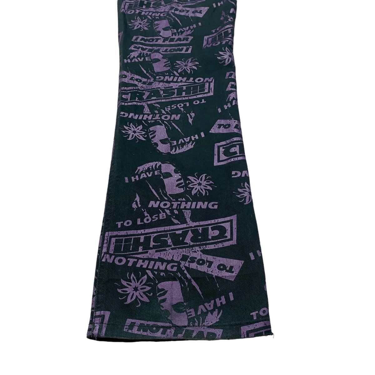 Hysteric Glamour 'Rimsby Field Crash' Nothing To Lose Graphic Flare Pants Size 29" - 14 Thumbnail