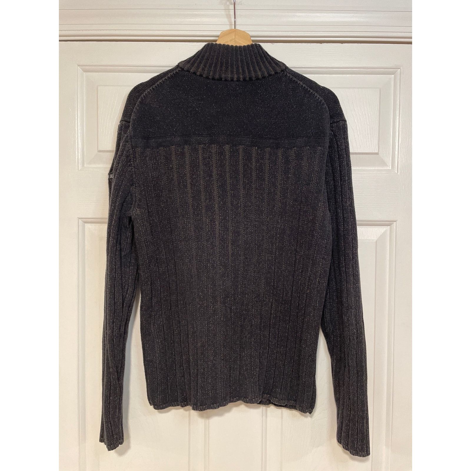 Calvin Klein Calvin Klein Jeans Zip Front Cotton Grey Knit Sweater L Size US L / EU 52-54 / 3 - 5 Thumbnail