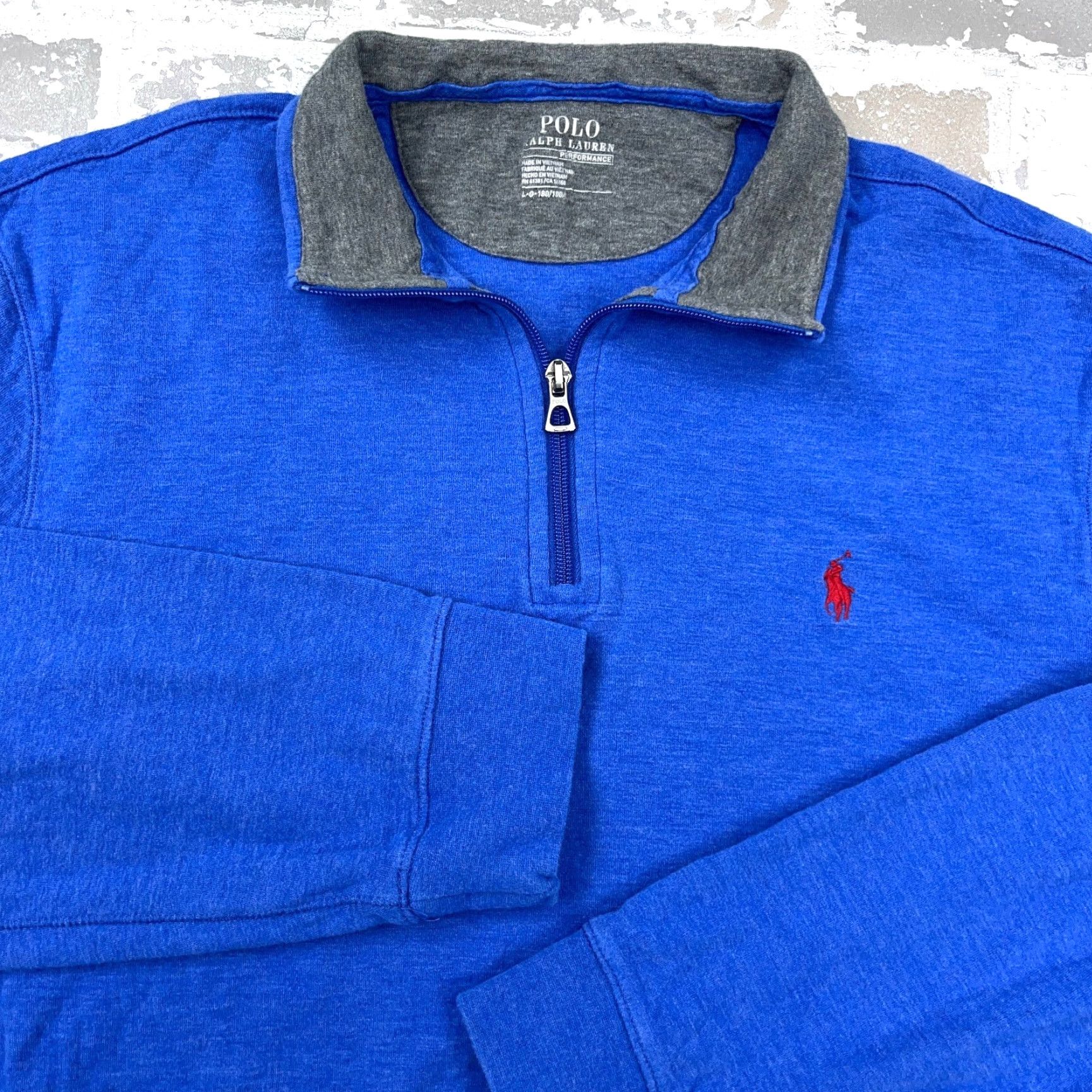 Polo Ralph Lauren Polo Ralph Lauren Sweater Men Large Blue Cotton Performance Zip Mock Neck 1/4 Zip Logo Embroidered Knit-Soft All Seasons Casual Formal Size US L / EU 52-54 / 3 - 2 Thumbnail