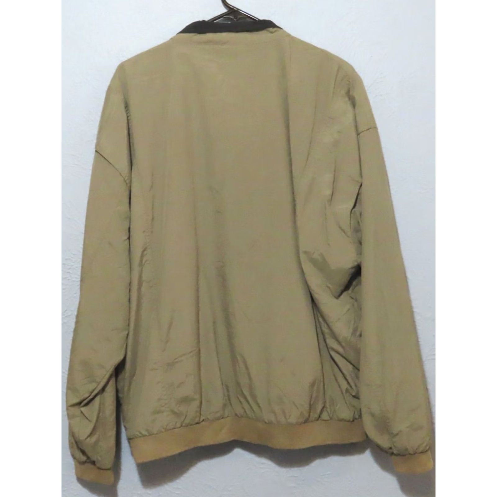 Dockers DOCKERS Golf Men's L 1/2 Button Pullover Windbreaker Jacket Khaki Beige Nylon Zipper Pockets Logo All Seasons Outdoor Windbreaker Summer Fall Winter Size US L / EU 52-54 / 3 - 7 Thumbnail