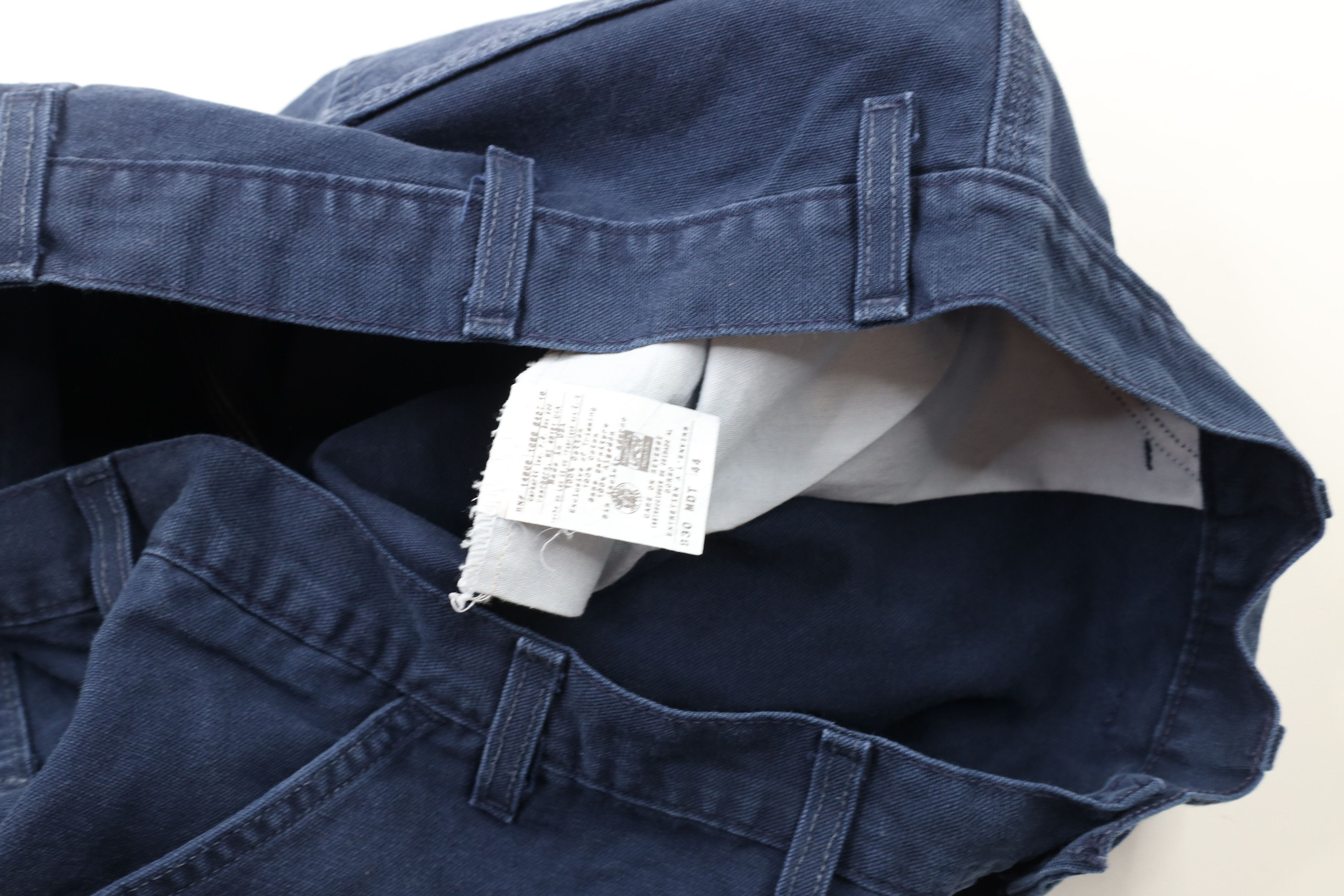 Carhartt × Vintage Vintage 90s Carhartt Above Knee Canvas Shorts Navy Blue USA Size US 44 / EU 60 - 6 Thumbnail