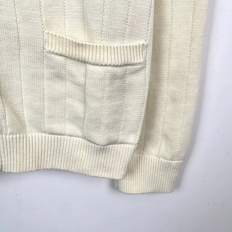 Gucci Gucci Beige logo V-neck cotton long-sleeved knitted cardiga Size US S / EU 44-46 / 1 - 5 Thumbnail