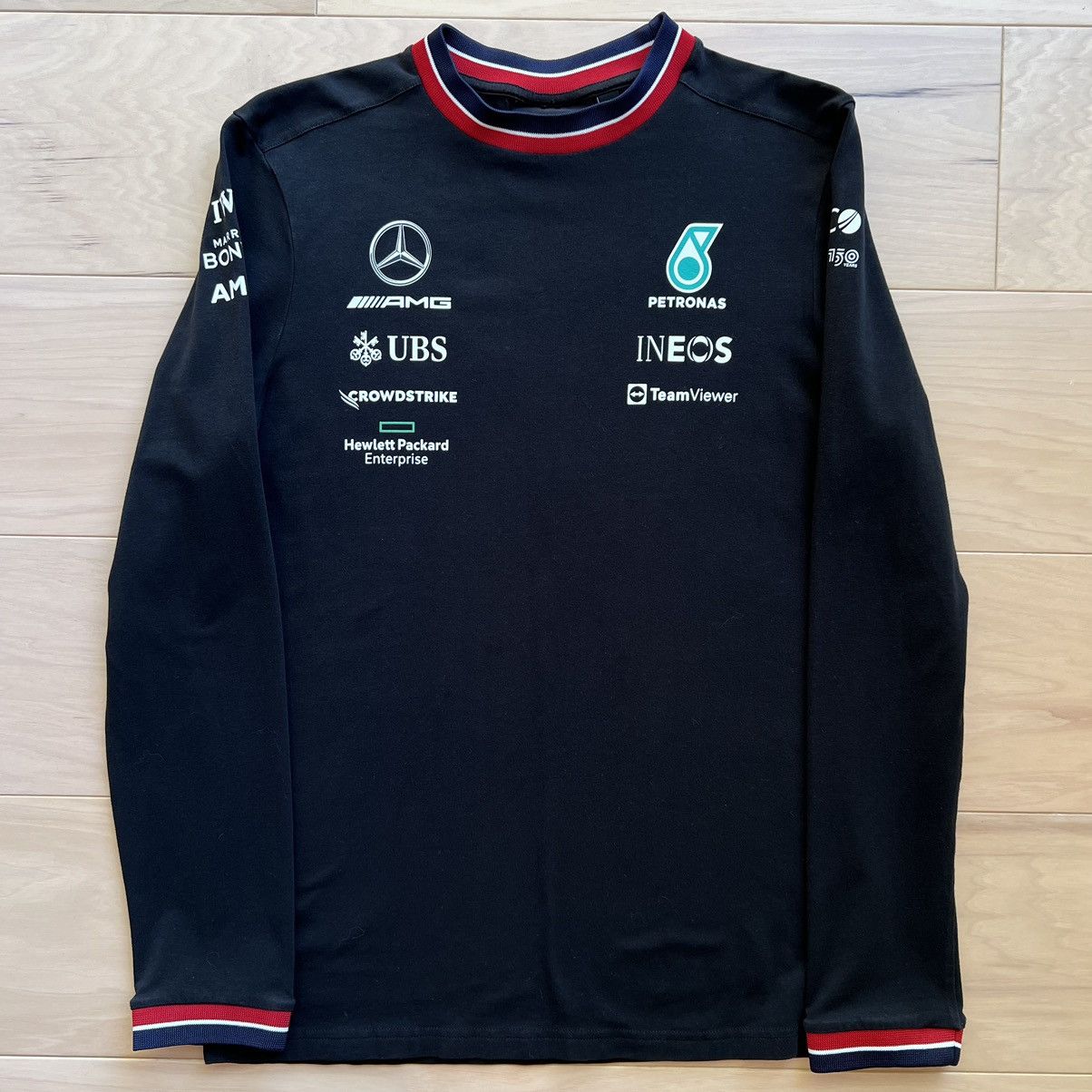 Mercedes-Benz Mercedes AMG Petronas F1 Shirt Medium Black Long Sleeve Size US M / EU 48-50 / 2 - 1 Thumbnail
