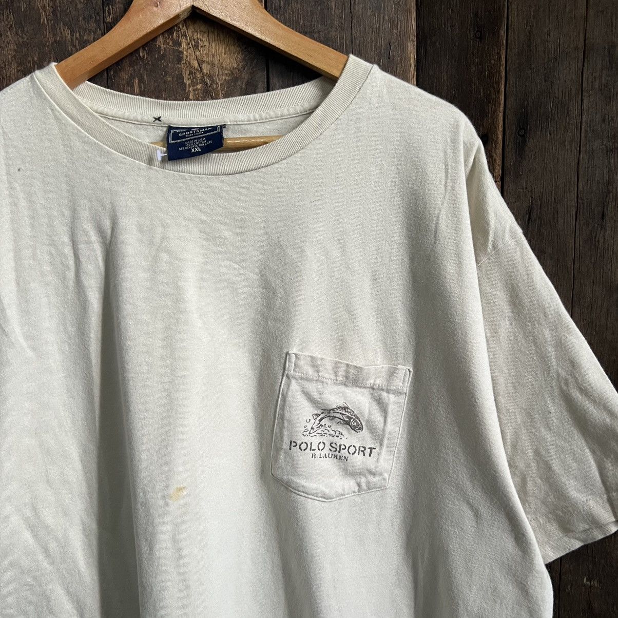 Polo Ralph Lauren × Vintage Vintage Polo Sport Sportman Tshirt Size US XXL / EU 58 / 5 - 3 Thumbnail