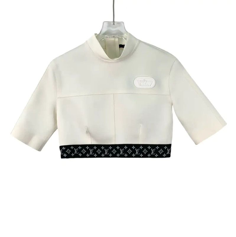 Louis Vuitton Louis Vuitton White Cropped Women’s T-Shirt 0089 Size M / US 6-8 / IT 42-44 - 1 Thumbnail