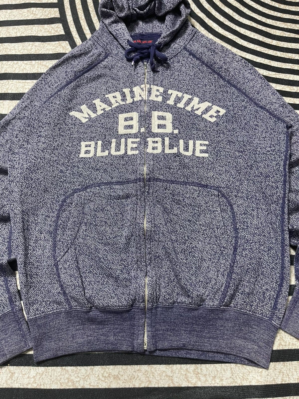 Blue Blue Japan 90s BLUE BLUE JAPAN “MARINE TIME B.B” INDIGO DYE FULL ZIPPER Size US M / EU 48-50 / 2 - 5 Thumbnail