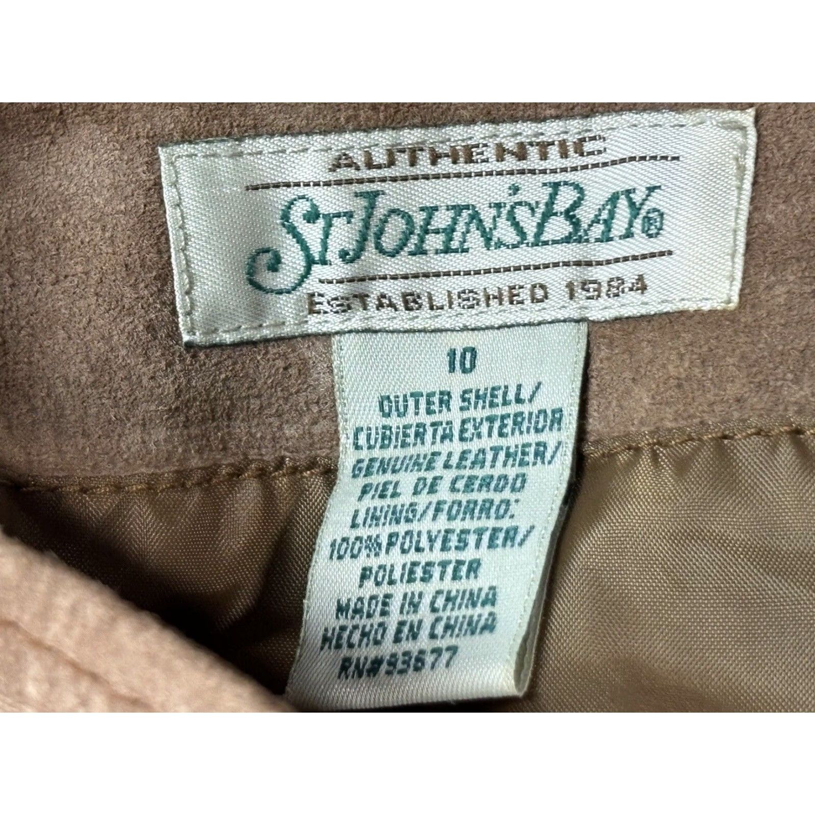 Vintage VINTAGE St. John's Bay Suede A-Line Skirt Women's 10 Brown Knee Length Western Size 32" / US 10 / IT 46 - 3 Thumbnail