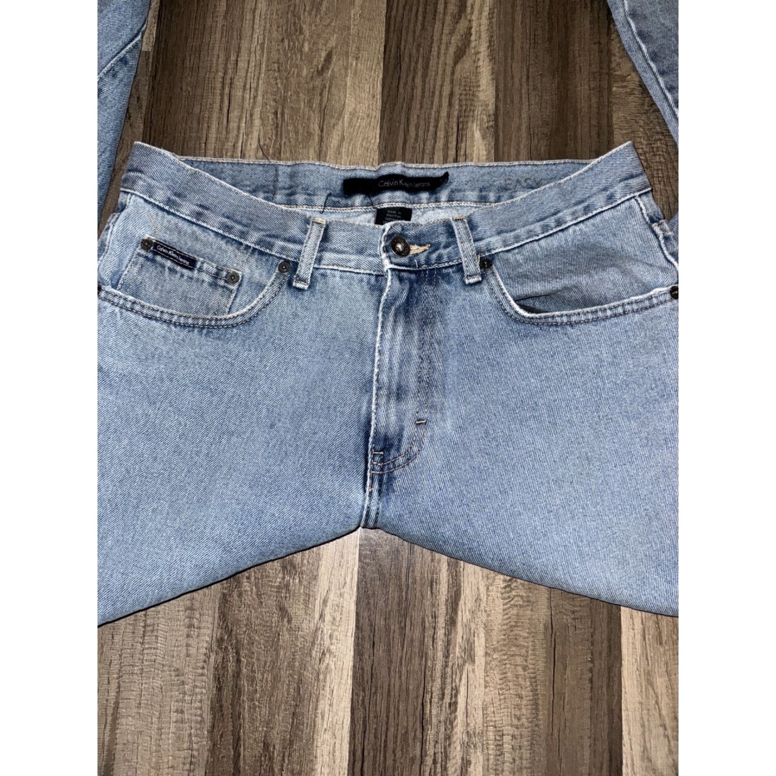 Calvin Klein VINTAGE Calvin Klein Jeans Denim Light Blue Straight 32x30 Mens Jeans Size US 32 / EU 48 - 3 Thumbnail