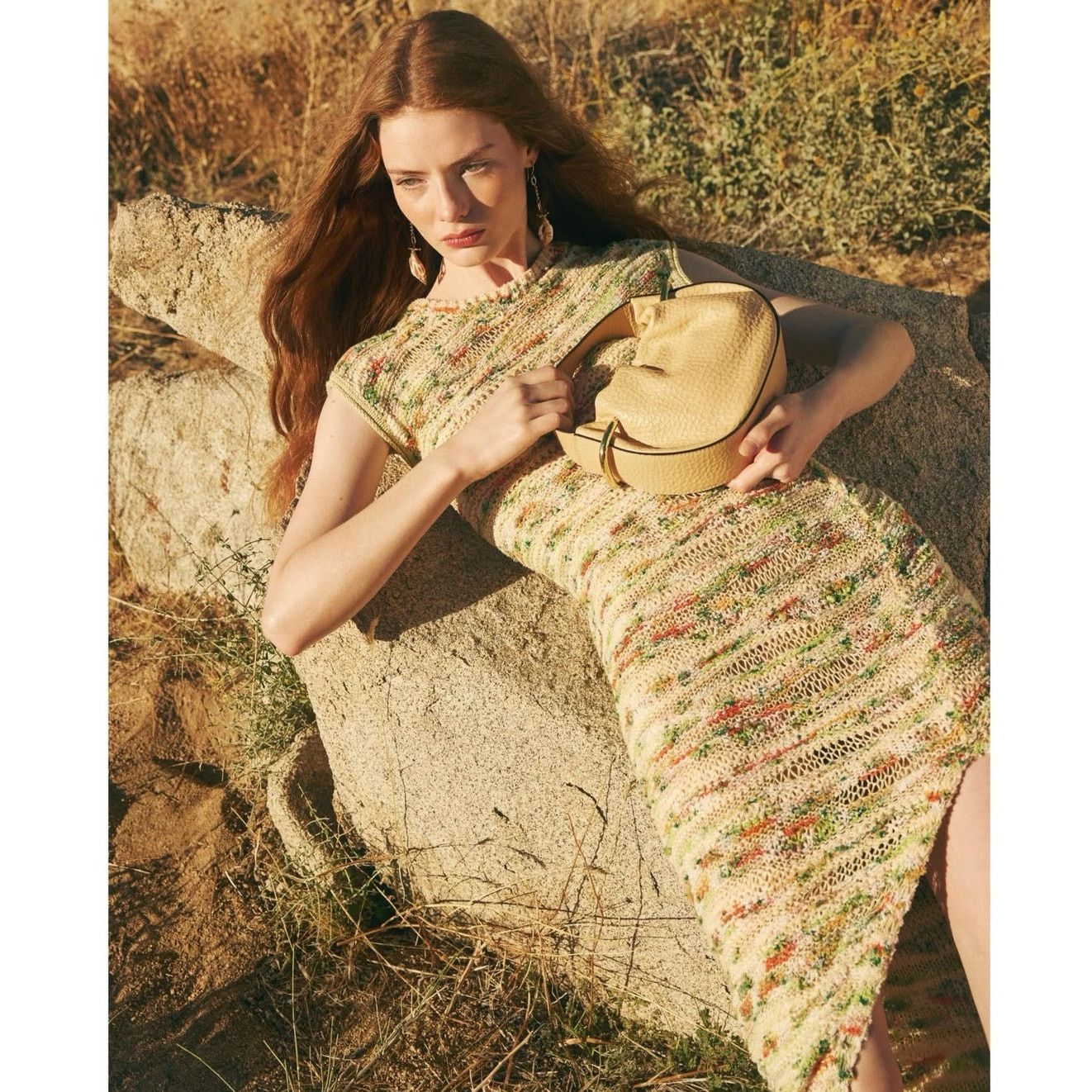 Ulla Johnson Ulla Johnson Dune Dress Confetti knit midi yellow size M Size M / US 6-8 / IT 42-44 - 2 Thumbnail