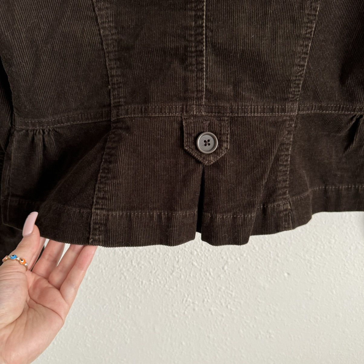 Loft LOFT Vintage Y2K 2000’s Dark Brown Corduroy Blazer Jacket Size M / US 6-8 / IT 42-44 - 9 Thumbnail