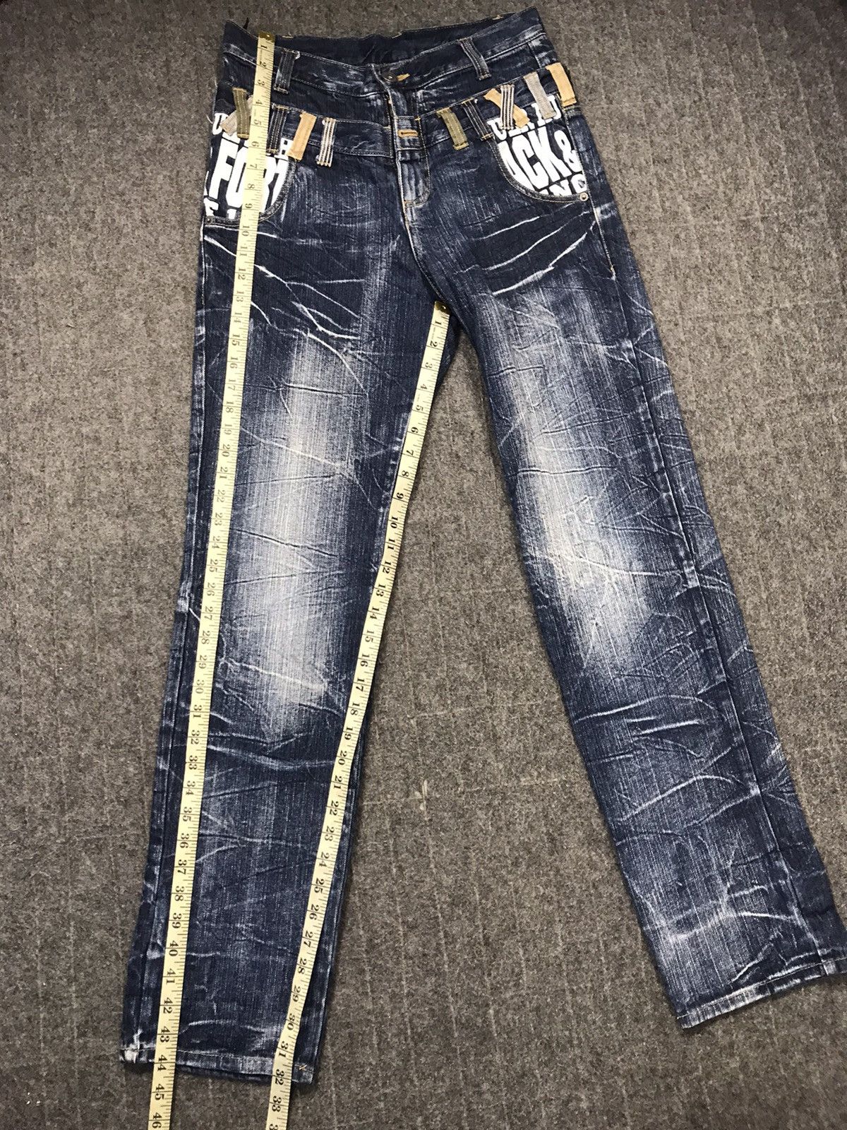 Japanese Brand Back & Forth Double Waist Denim Jeans Fits Size 30 Size US 30 / EU 46 - 9 Thumbnail