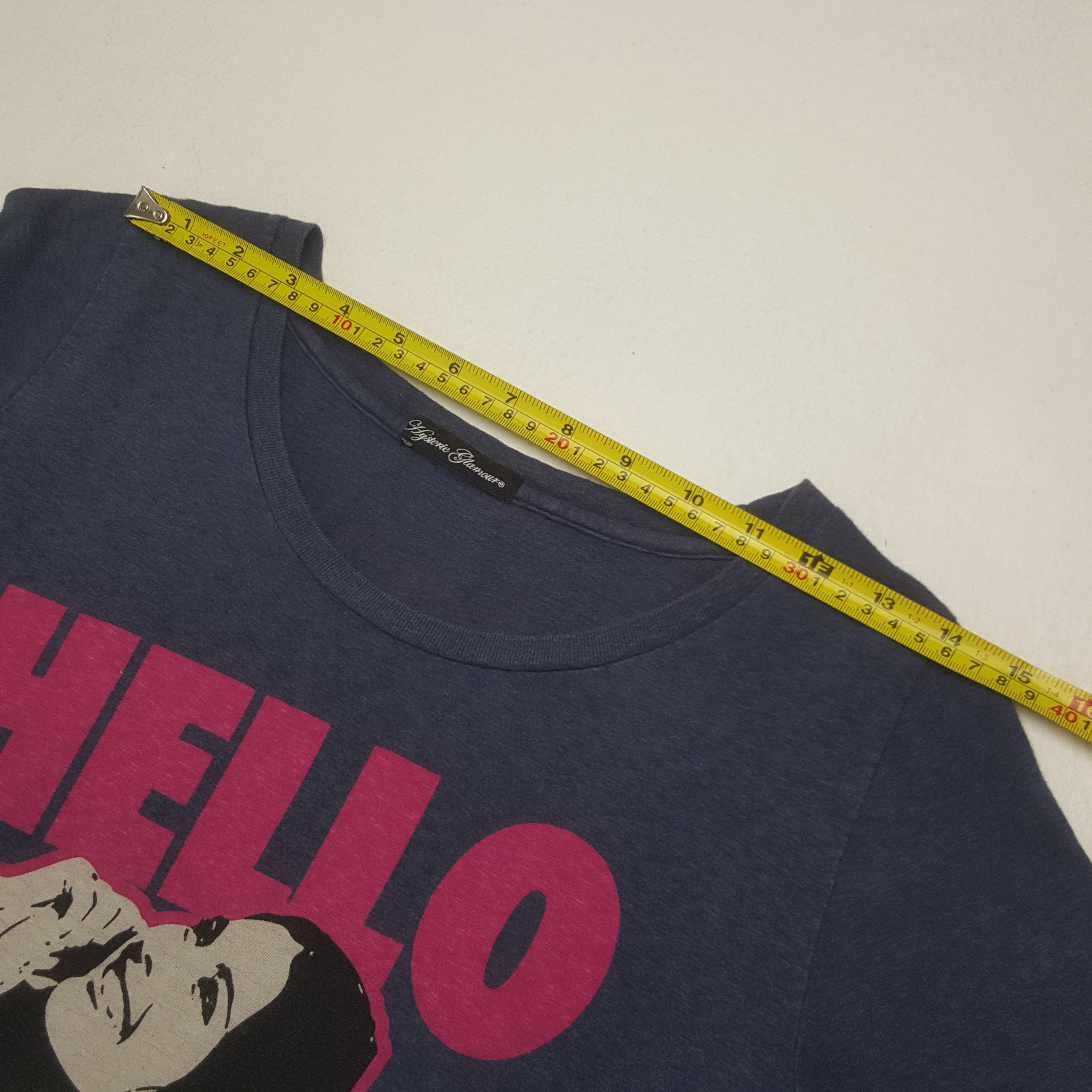 Hysteric Glamour Vintage Hello Hysteric Glamour Japanese Brand Tshirt C319N8 Size US S / EU 44-46 / 1 - 6 Thumbnail
