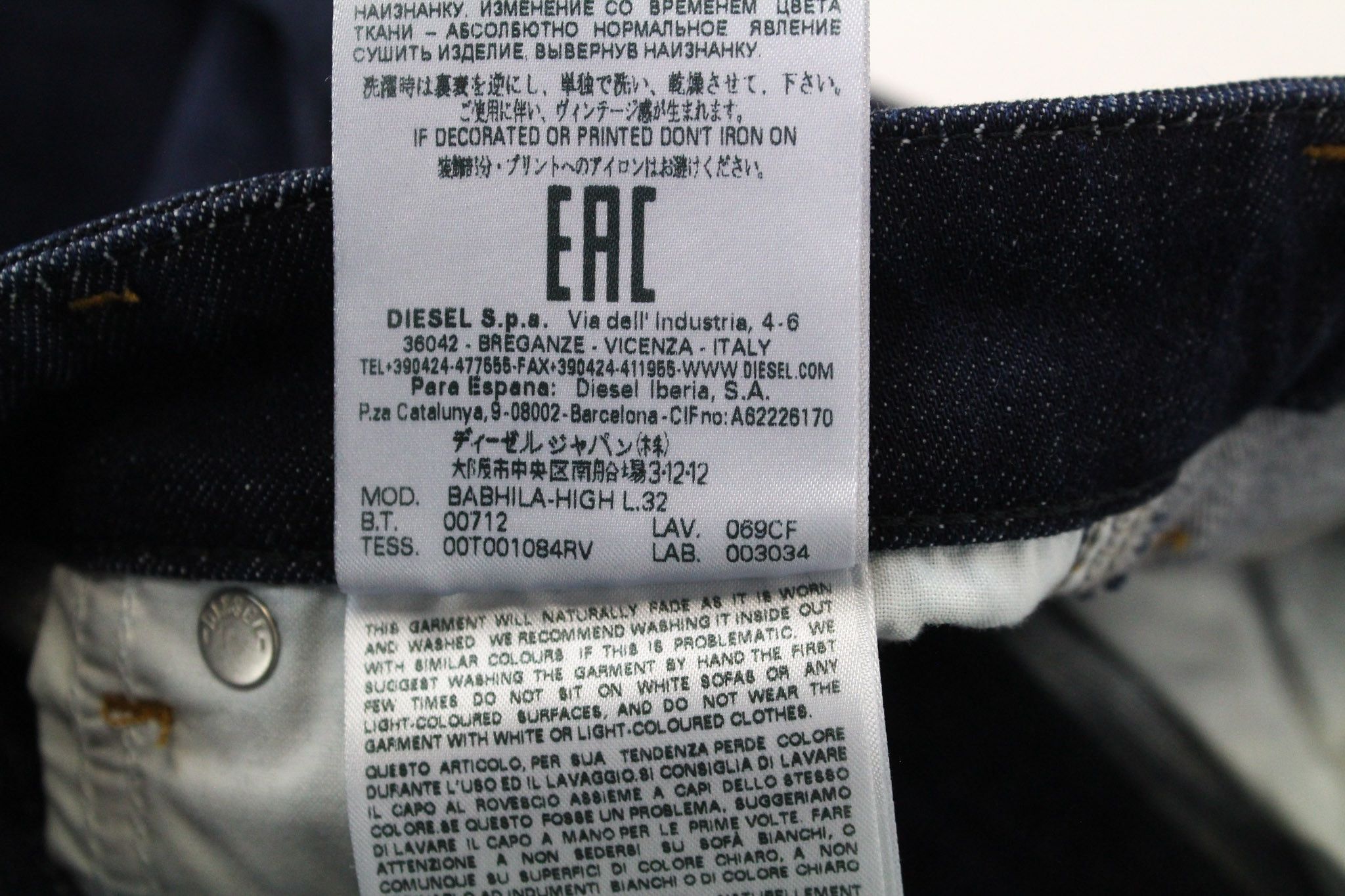 Diesel BABHILA-HIGH 069CF W23/L32 Girls Blue Jeans 71255 Size 23" - 10 Thumbnail