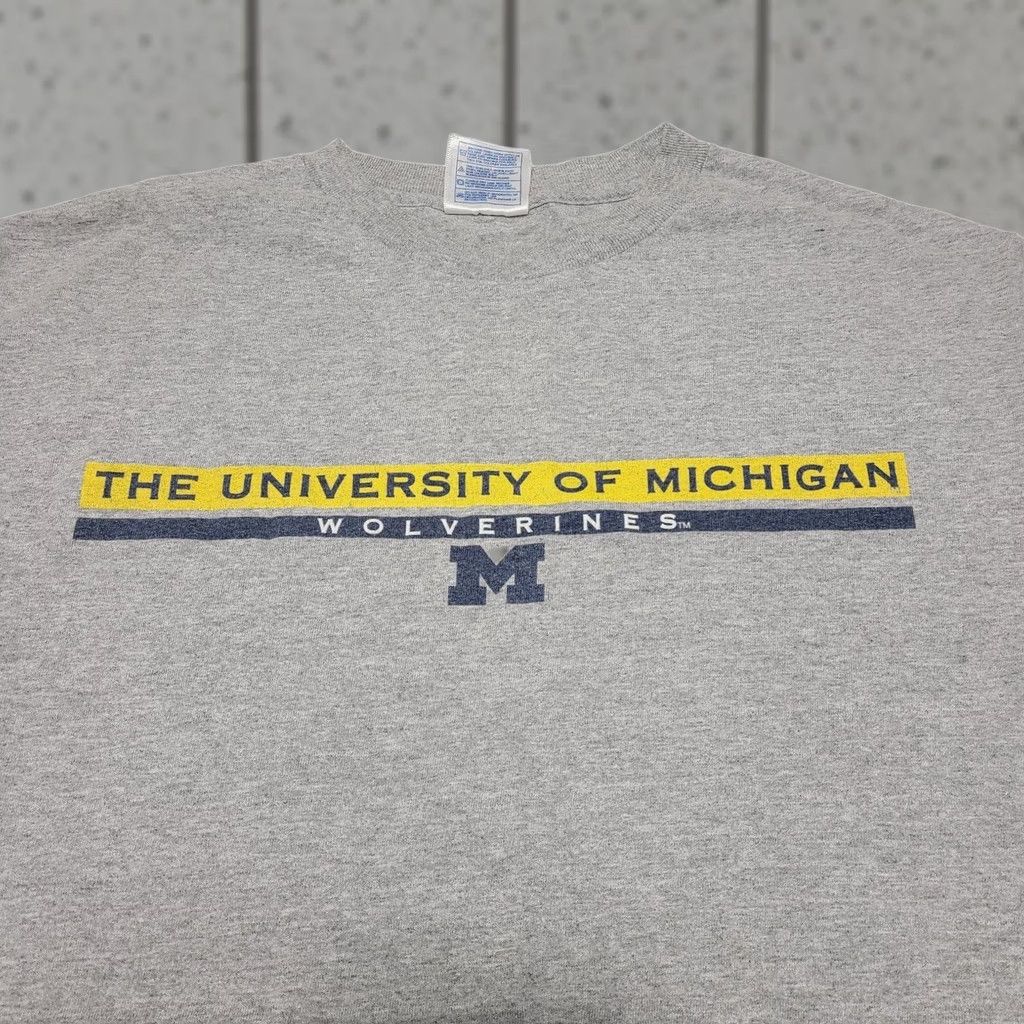 NCAA Michigan Wolverines Men's Medium T-Shirt Gray Short Sleeve Vintage NCAA Size US M / EU 48-50 / 2 - 1 Thumbnail