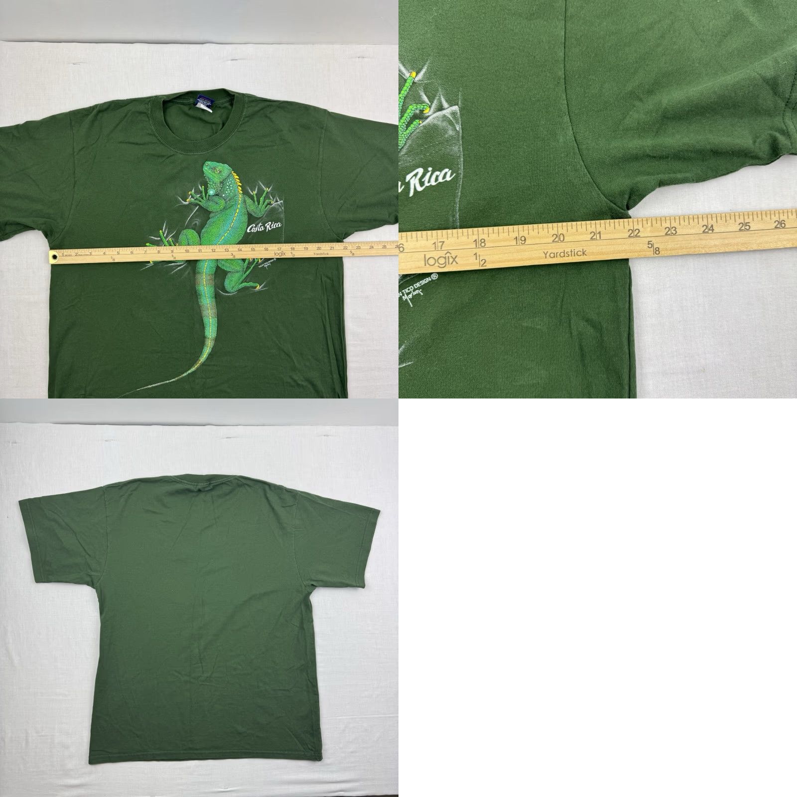 Vintage VINTAGE Tucan Tico Lizard T-Shirt Adult Large Green Nature Animals 90s Y2K Mens Size US L / EU 52-54 / 3 - 8 Thumbnail