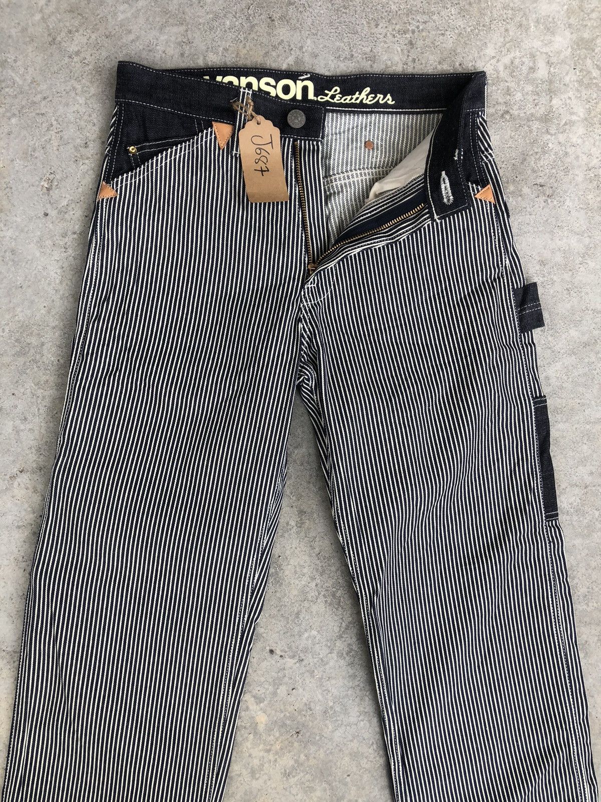Vanson Leathers Vanson Leather Hickory Stripe Carpenter Bikers Size US 30 / EU 46 - 3 Thumbnail