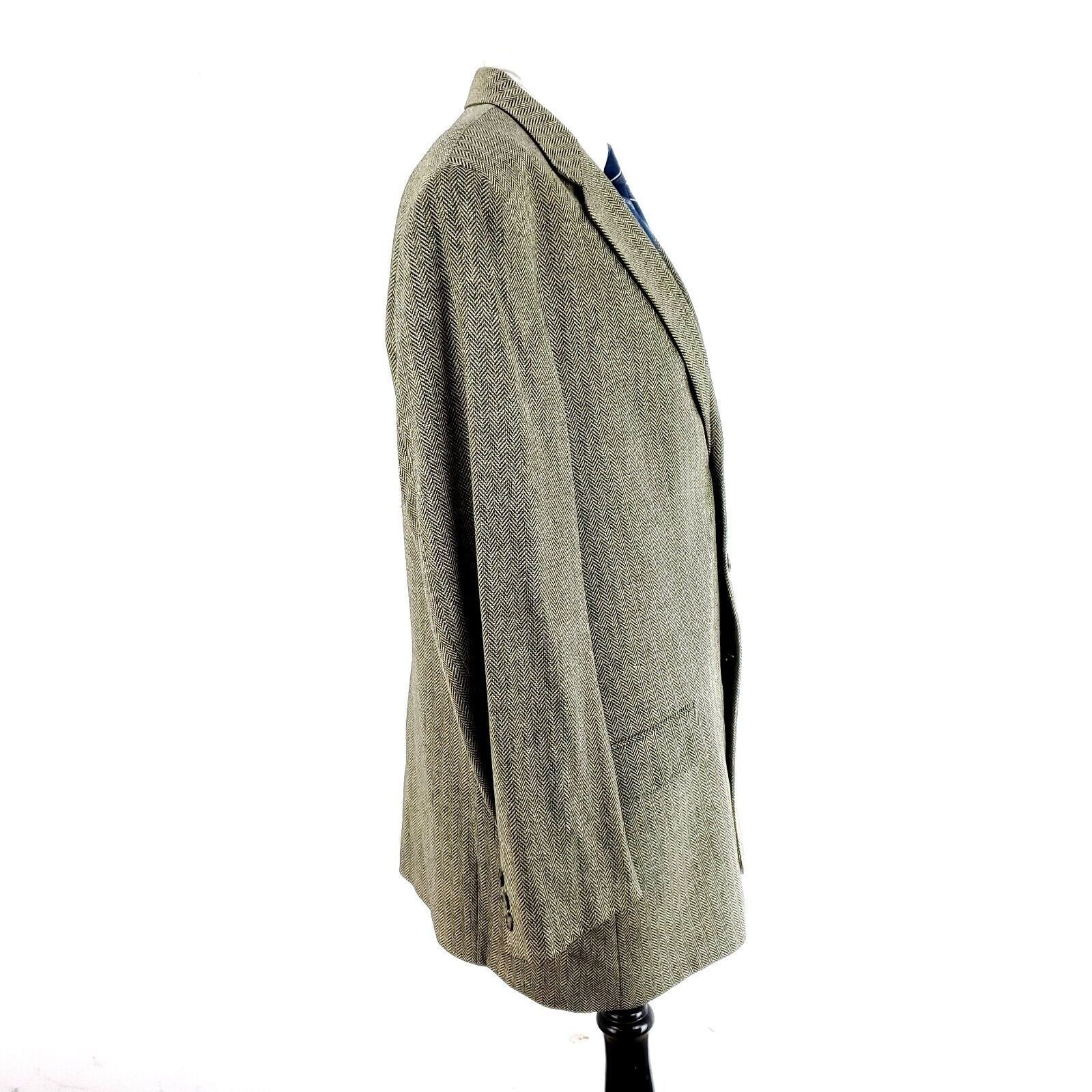 Tallia Tallia Nordstrom Super 100s Worsted Wool Silk 2 Button Sport Size 46L - 6 Thumbnail