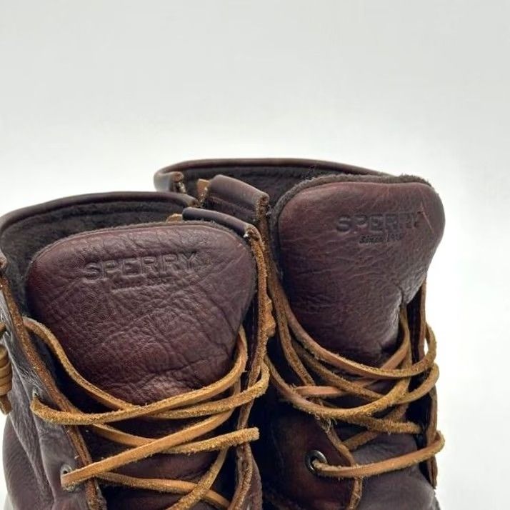 Sperry Sperry Saltwater Duck Boots Womens 9M Leather Waterproof Rubber Lace Up Ankle Bootie Brown Size US 9 / IT 39 - 7 Thumbnail