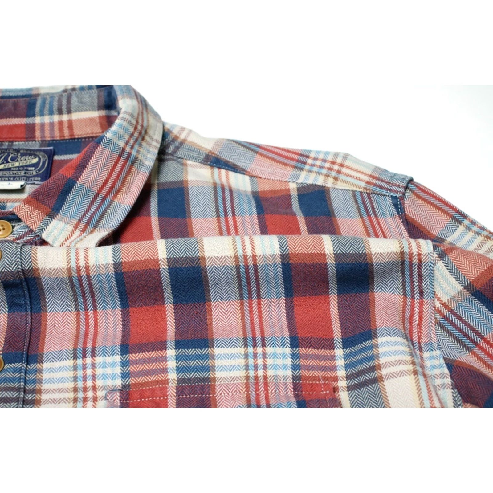 J.Crew J. CREW Shirt Men's LARGE Pullover Flannel Plaid Half Button Spread Shirt Mens Large Multicoloured Plaid Casual Winter Spring Summer Autumn Size US L / EU 52-54 / 3 - 5 Thumbnail