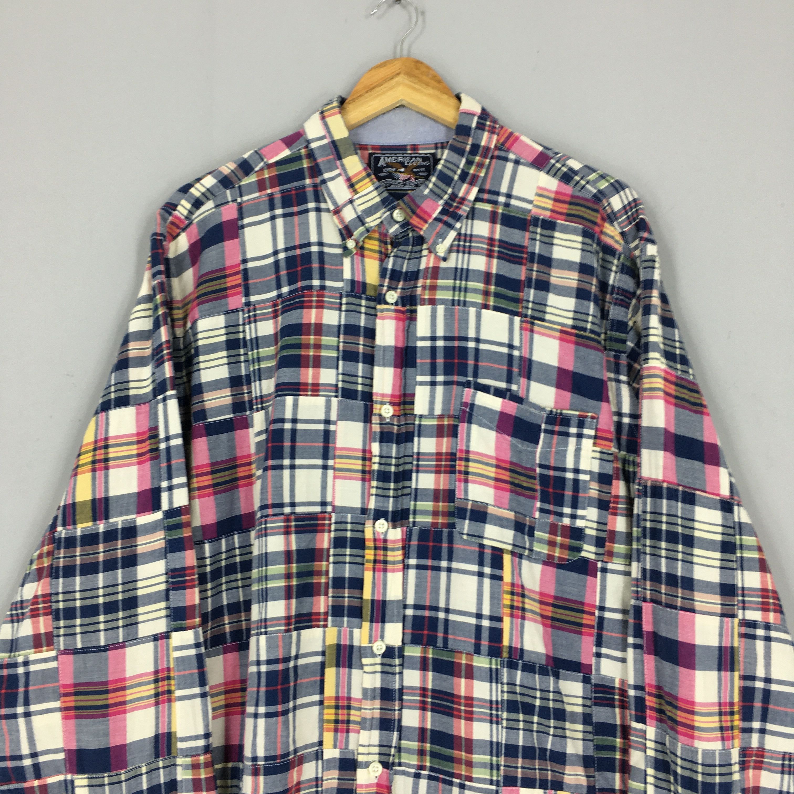 Flannel Vintage American Living Patchwork Flannel Shirt XXLarge Size US XXL / EU 58 / 5 - 2 Thumbnail