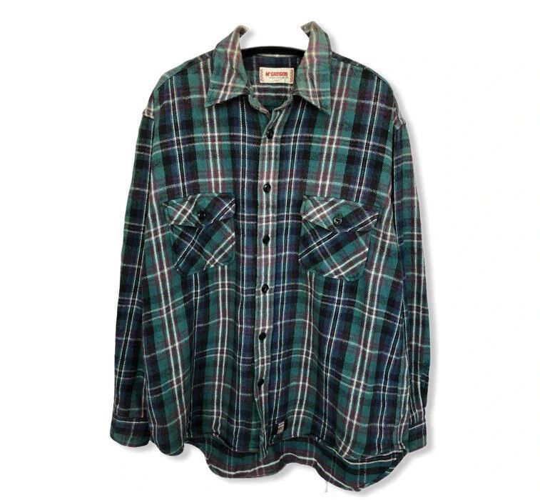 image of Vintage Mcgregor Sportswear Checkered Plaid Tartan Flannel, Men's (Size Large)