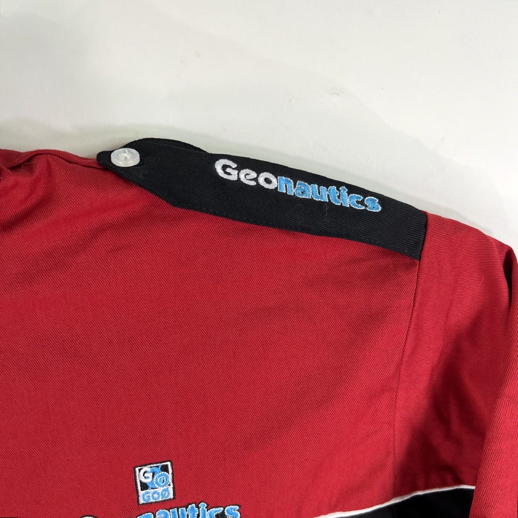 Vintage Geonautics Racing Shirt Button-Down Mens XL Red Black SZ Size US XL / EU 56 / 4 - 5 Thumbnail