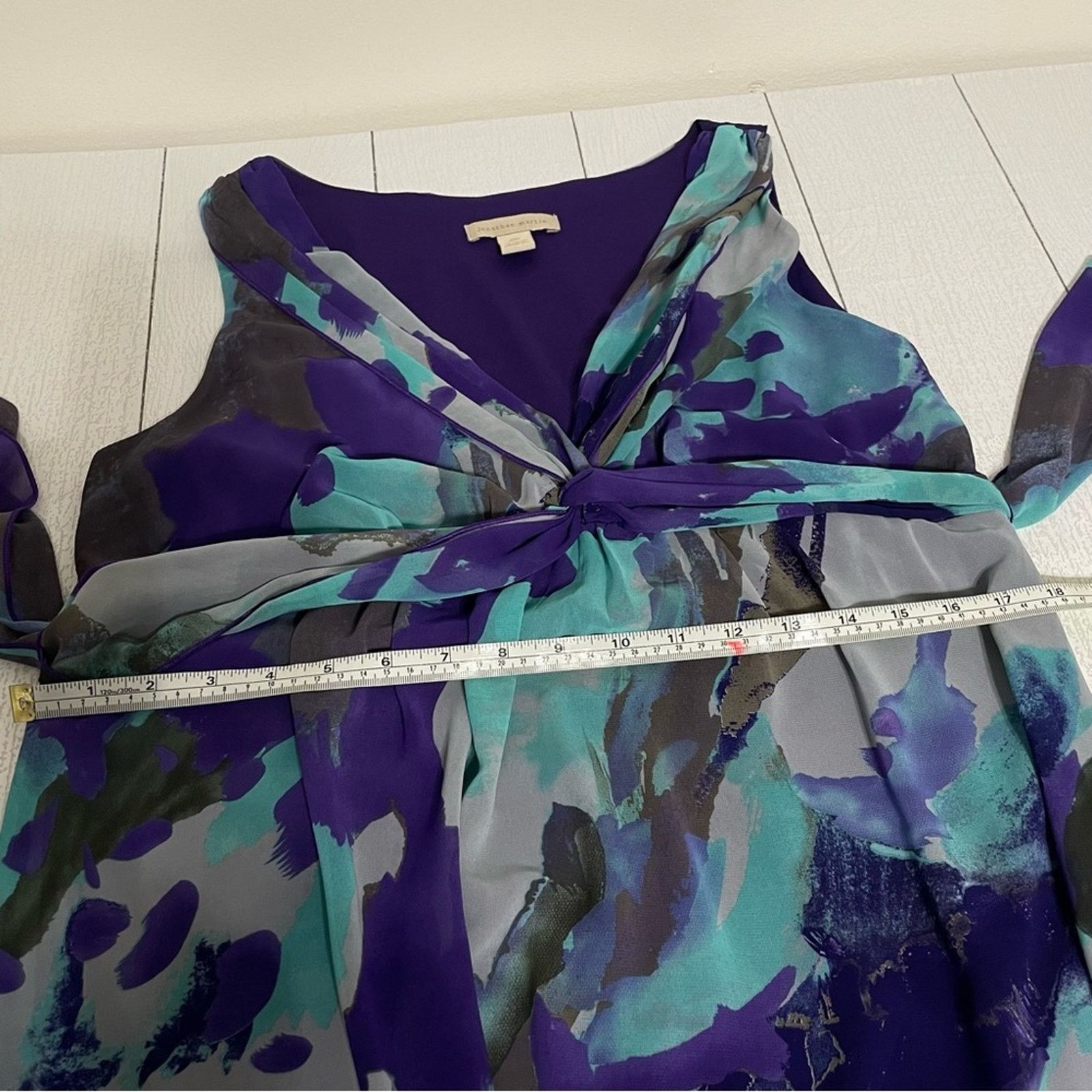 Other Jonathan Martin Size 14 Abstract Watercolor A-Line Dress Size XL / US 12-14 / IT 48-50 - 8 Thumbnail
