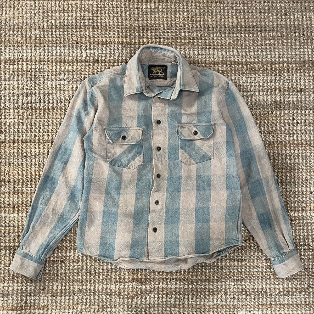 Indigofera Flannel - Indigo Dye Check Size US S / EU 44-46 / 1 - 1 Thumbnail