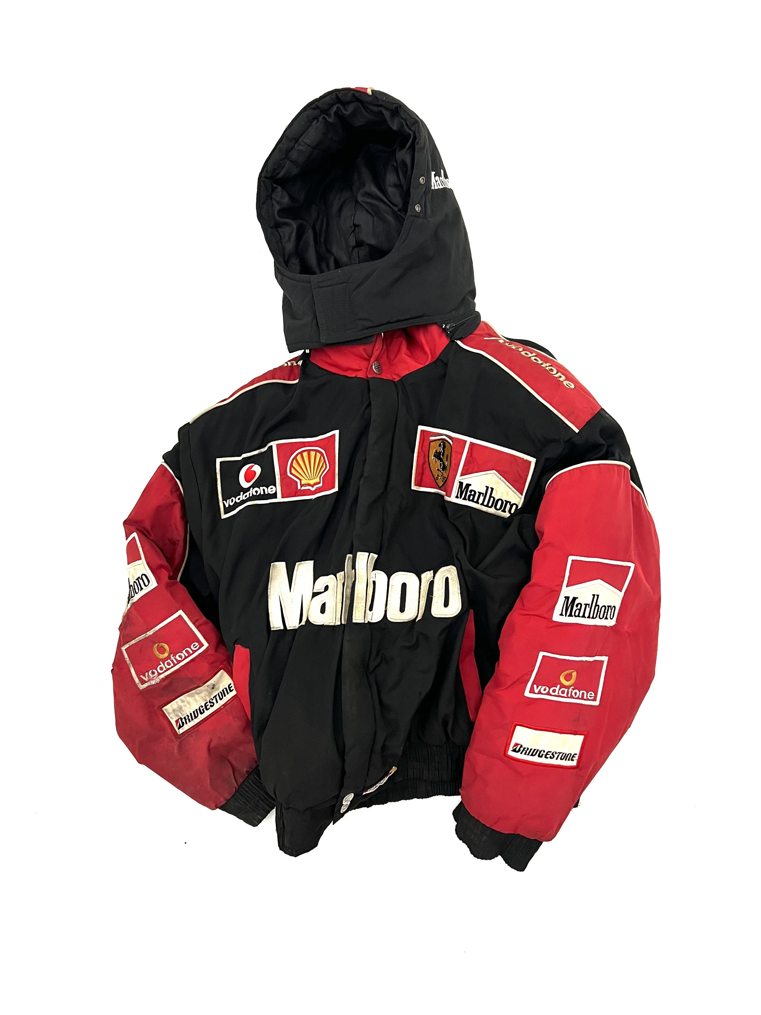 Ferrari Marlboro 刺繍 レーシング ジャケット ブルゾン F-1 Ferrari F1 Marlboro embroidered racing jacket with padding