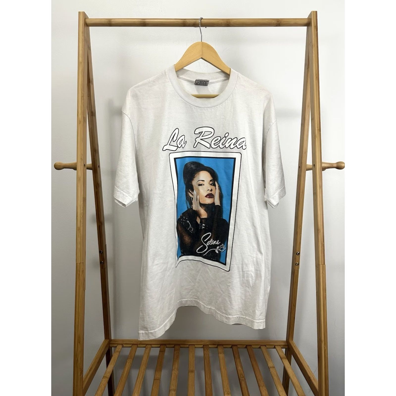 Vintage VTG Selena Quintanilla La Reina Rap Hip Hop Heavy Cotton T-Shirt XL White Mens Shirt Size US XL / EU 56 / 4 - 2 Thumbnail