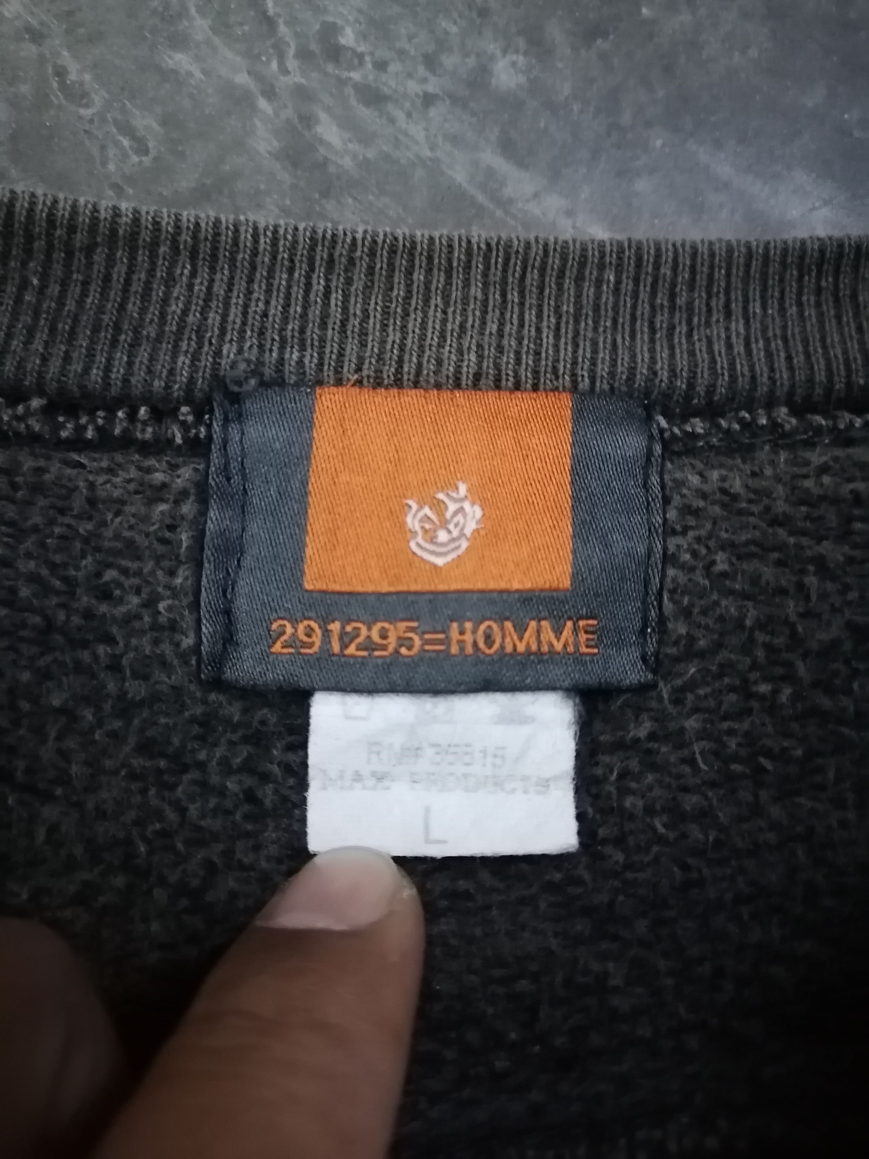 Japanese Brand Trashed Faded Vintage 291295=HOMME Command Sweatshirt Size US L / EU 52-54 / 3 - 4 Thumbnail
