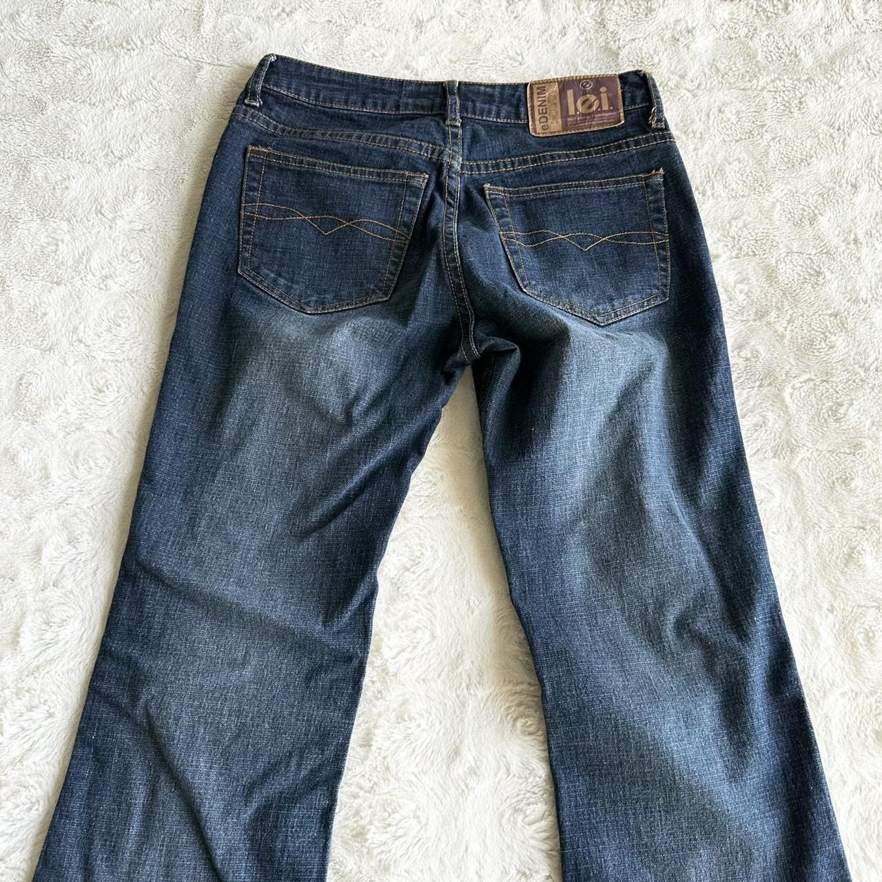 L.E.I. Vintage LEI Jeans Womens Juniors 3 Blue Bootcut Y2K Mid Rise Size 26" / US 2 / IT 38 - 6 Thumbnail