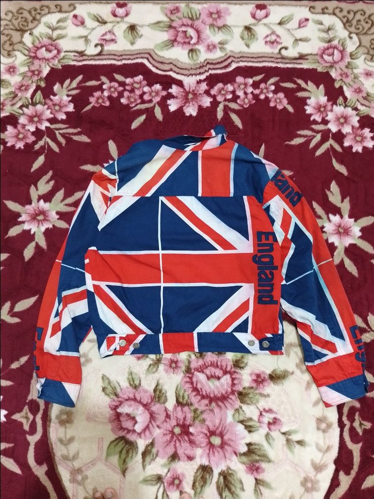 Seditionaries × Vintage Vintage 90s Full Big Flag England trucker jacket Size US S / EU 44-46 / 1 - 2 Thumbnail