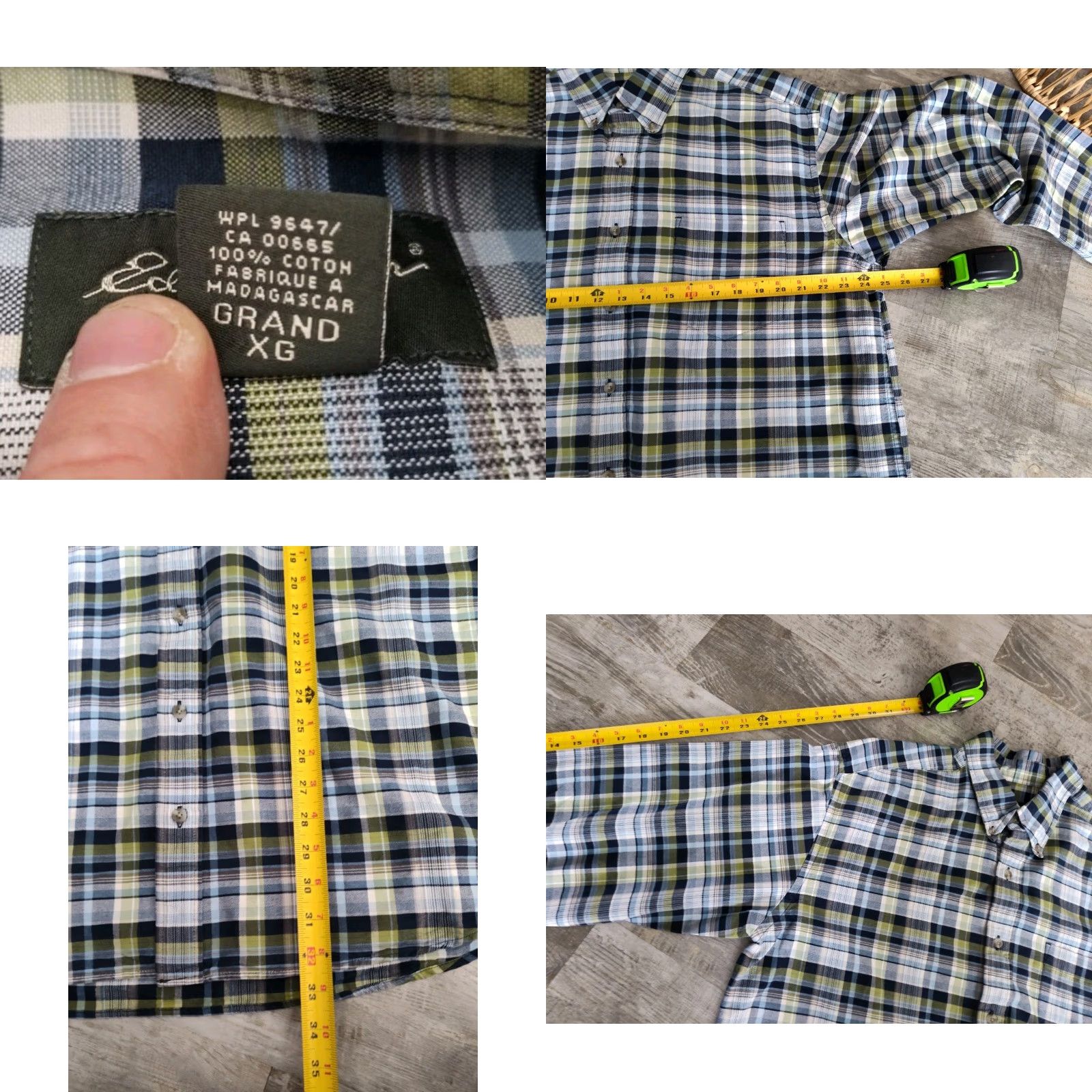 Eddie Bauer VINTAGE Eddie Bauer Men's Button-Down Shirt Long Sleeve XL Tall Blue Plaid Casual Outdoor Hunting Fishing Size US XL / EU 56 / 4 - 8 Thumbnail