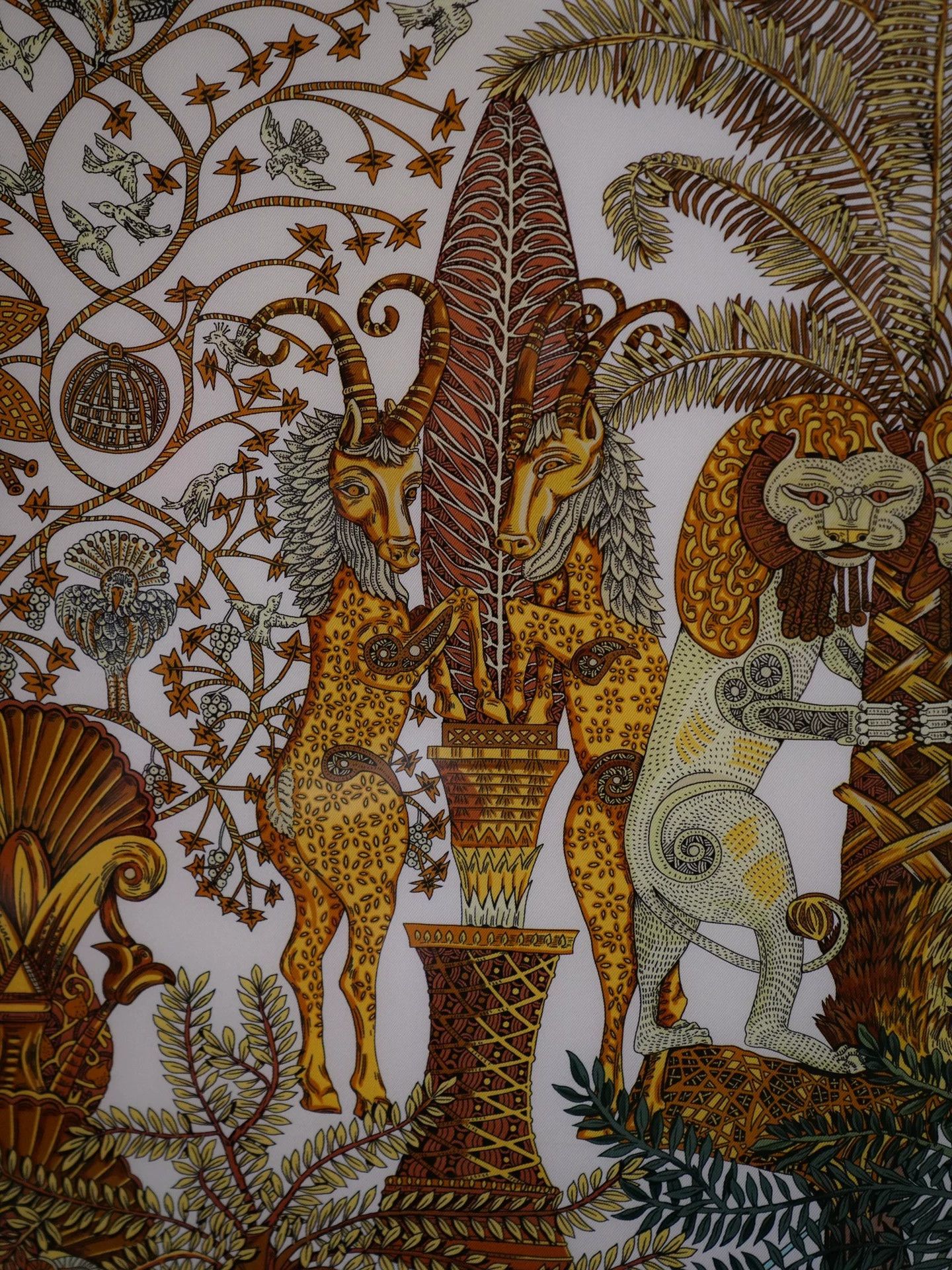 Hermes Hermes 1998 Annie Faivre Silk Scarf 'Les Légendes' Size ONE SIZE - 4 Thumbnail