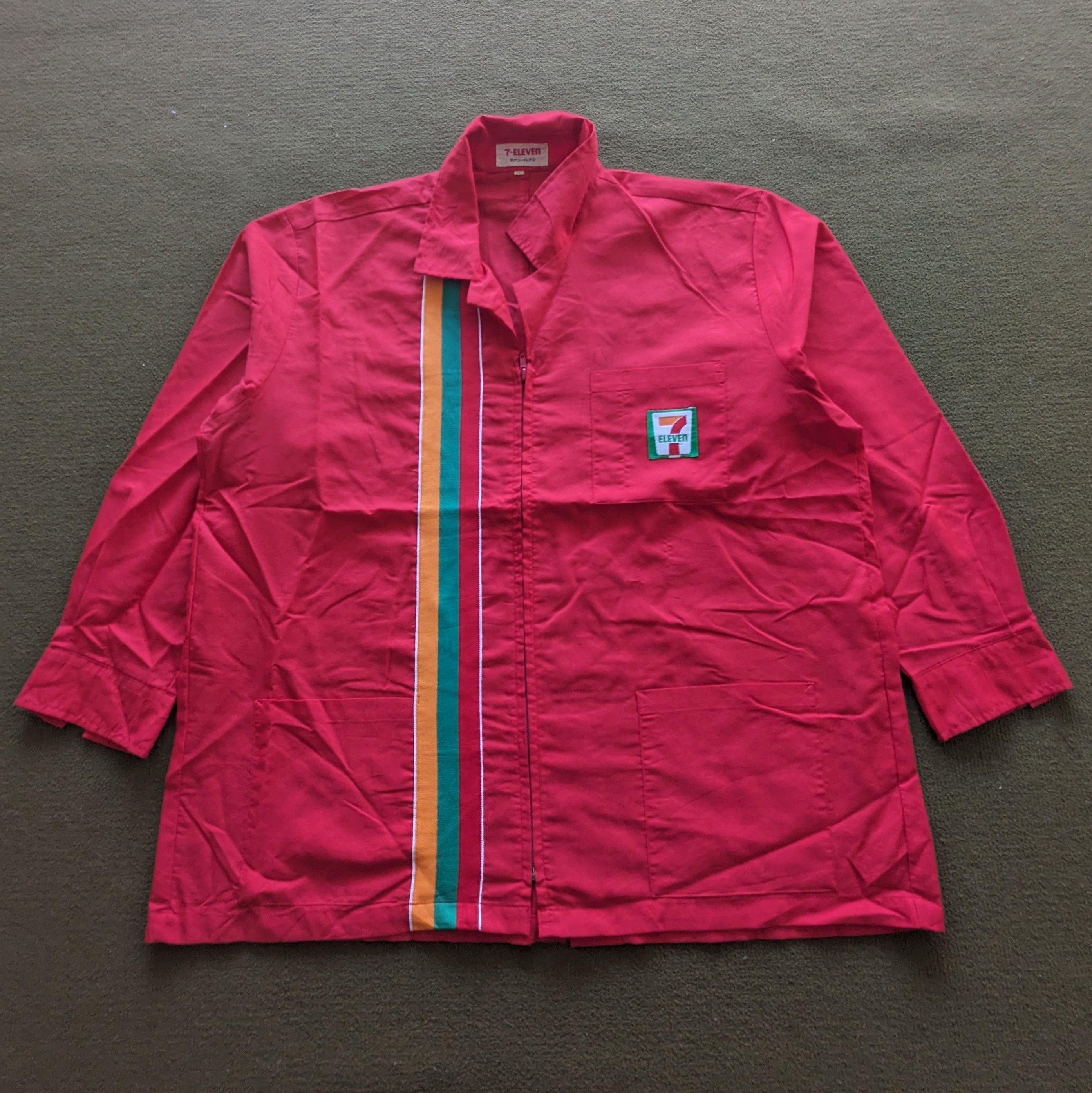 Japanese Brand Vintage 7 ELEVEN Uniform Workers Long Shirts Size US XL / EU 56 / 4 - 1 Thumbnail