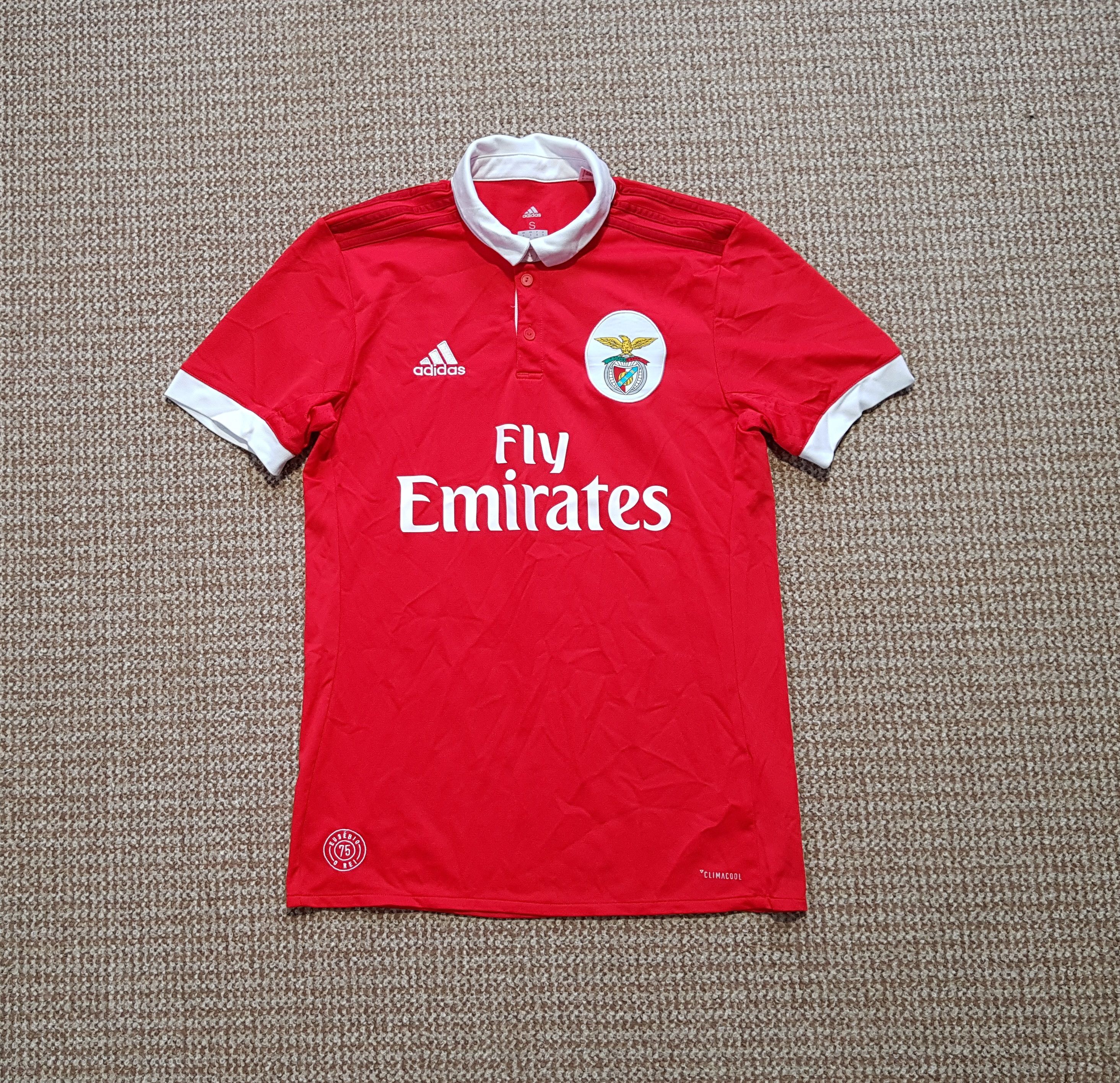 Adidas Adidas Benfica 2017-18 Home Soccer Football Jersey sz S Size US S / EU 44-46 / 1 - 1 Thumbnail