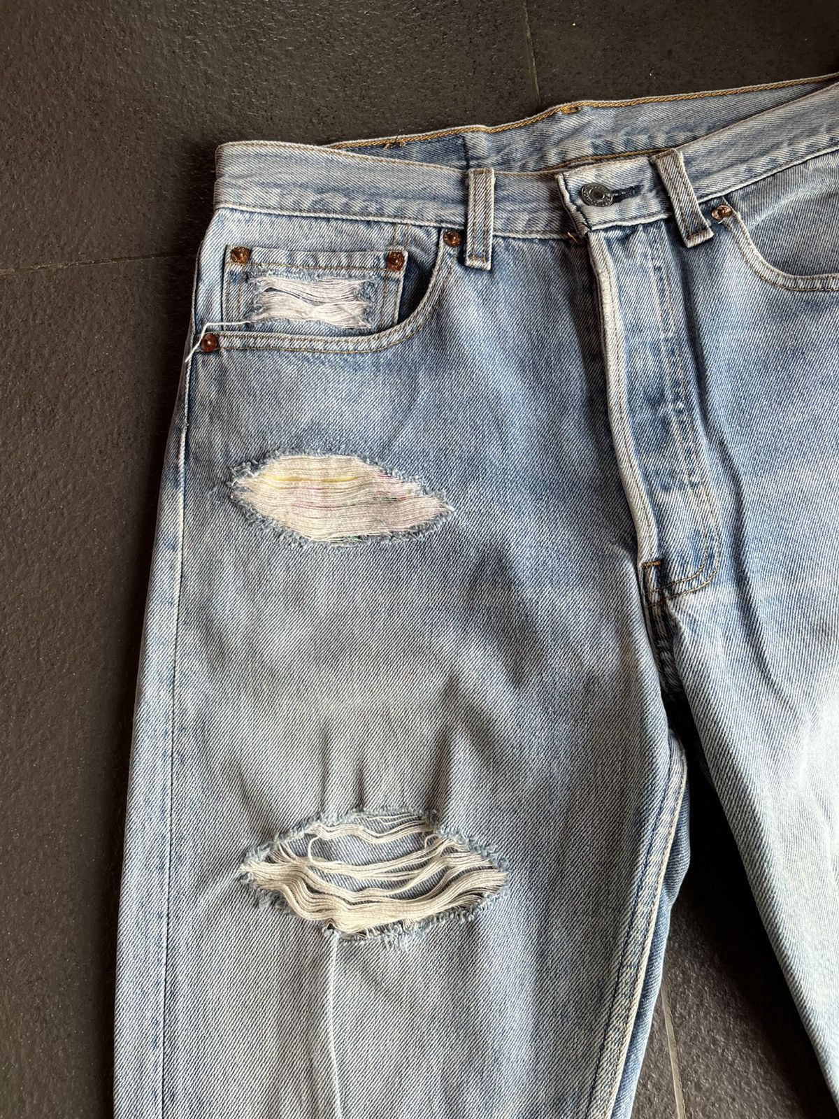 Levi's 32X36 Levi’s 501 Distressed Sun Faded 90’s Size US 32 / EU 48 - 5 Thumbnail