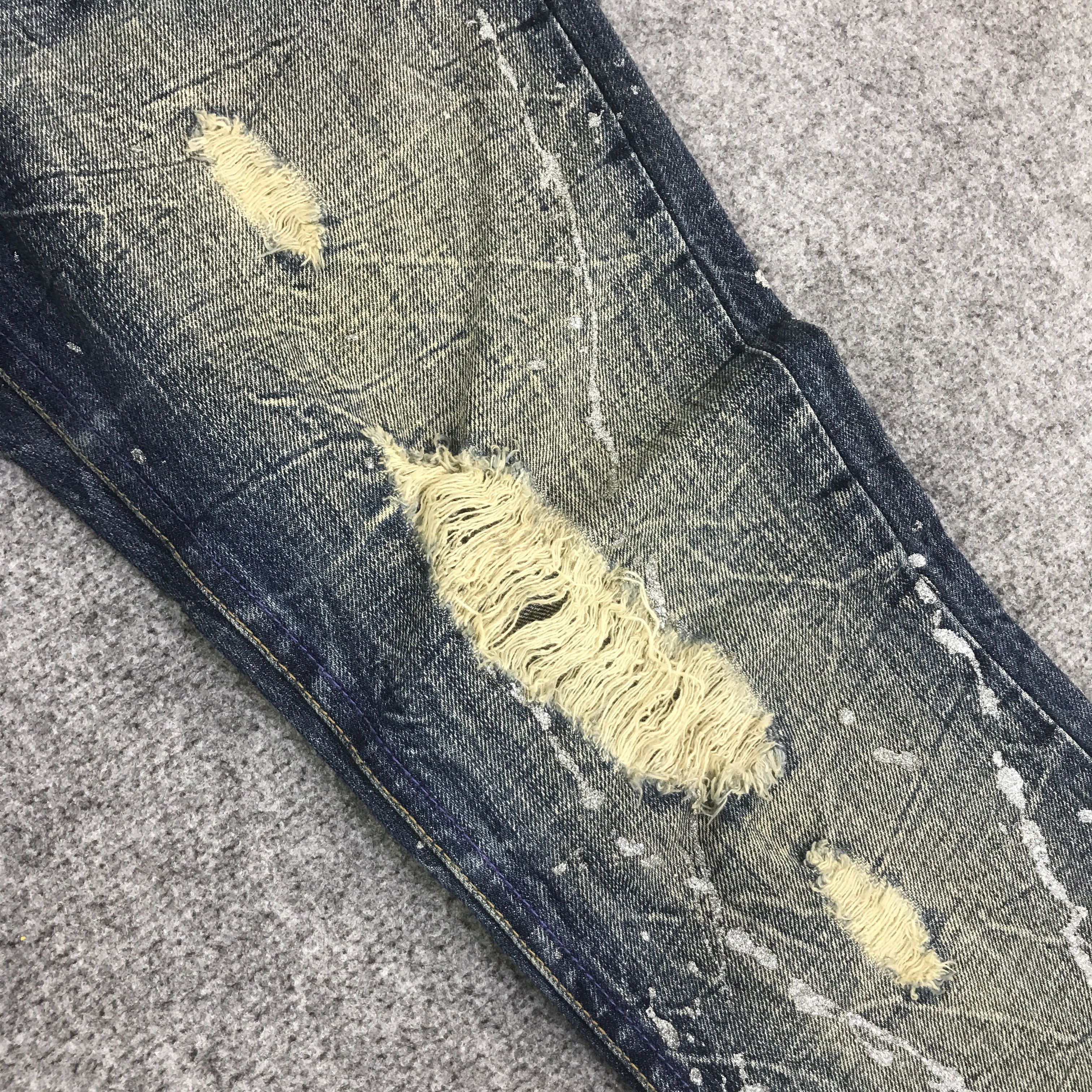 Japanese Brand FLARE MIDAS DISTRESSED BOOTCUT DENIM PANTS K130B16 Size US 29 - 15 Thumbnail